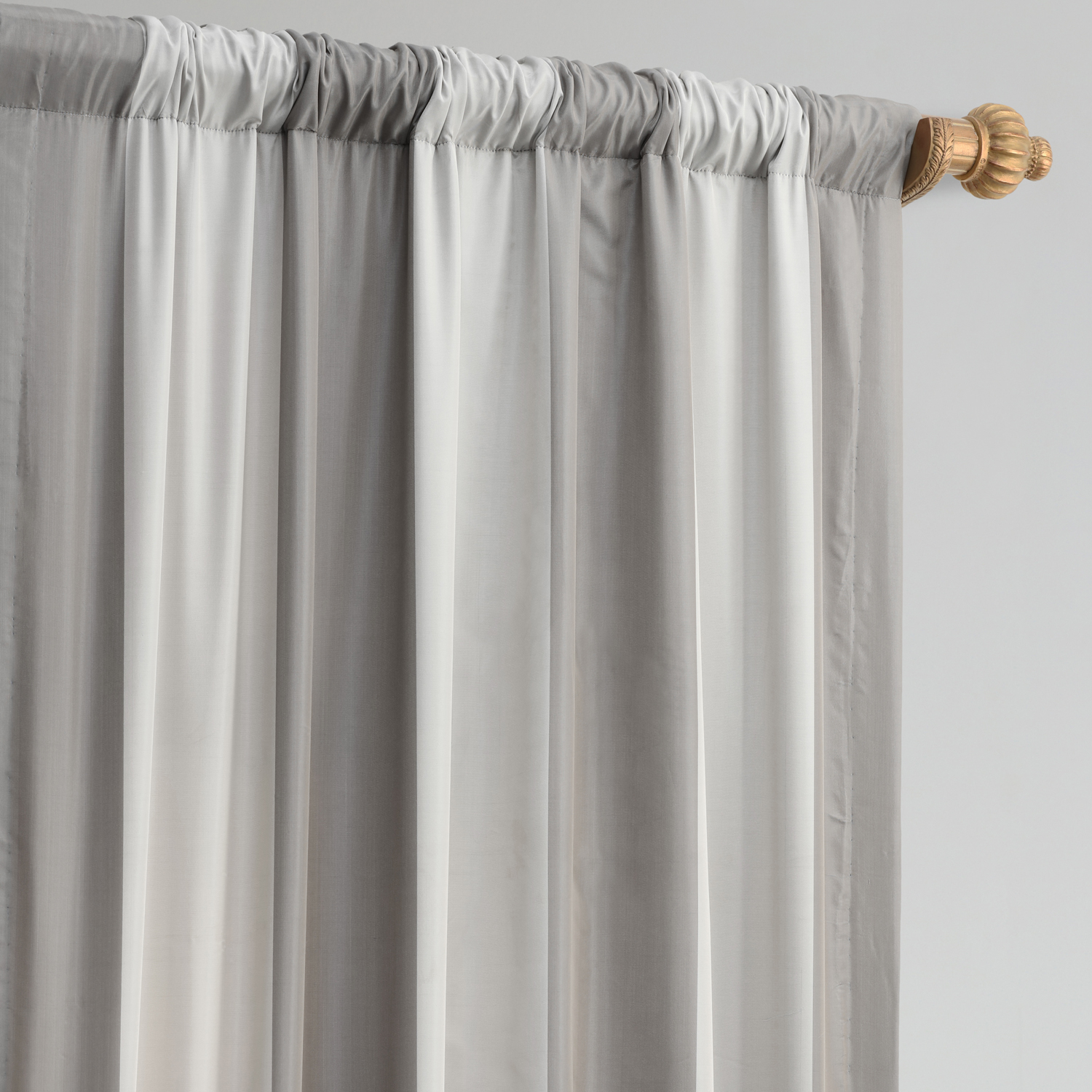 Hartford Silver Grey Designer Striped Faux Silk Curtain