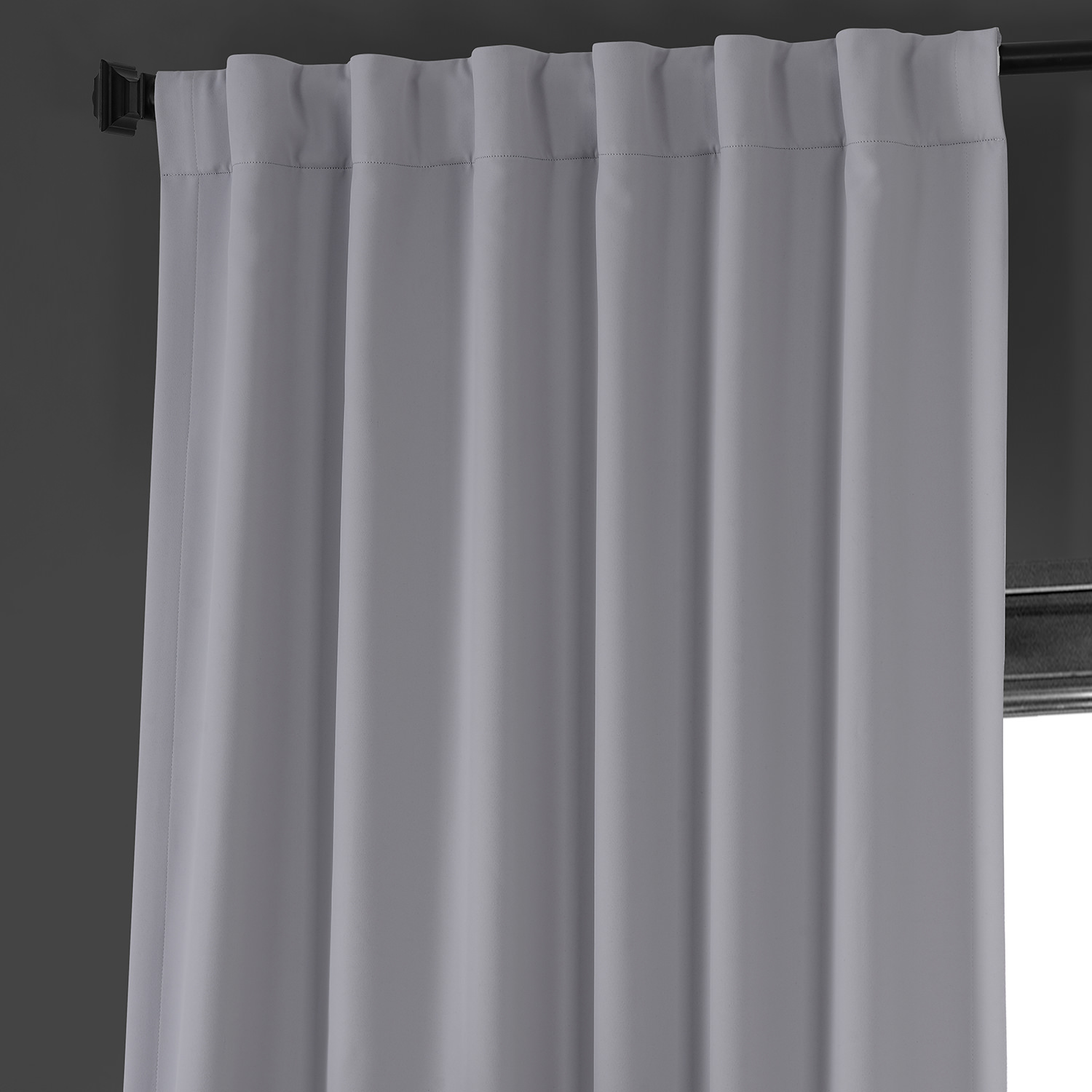 Network Grey Performance Woven Blackout Curtain Pair (2 Panels)