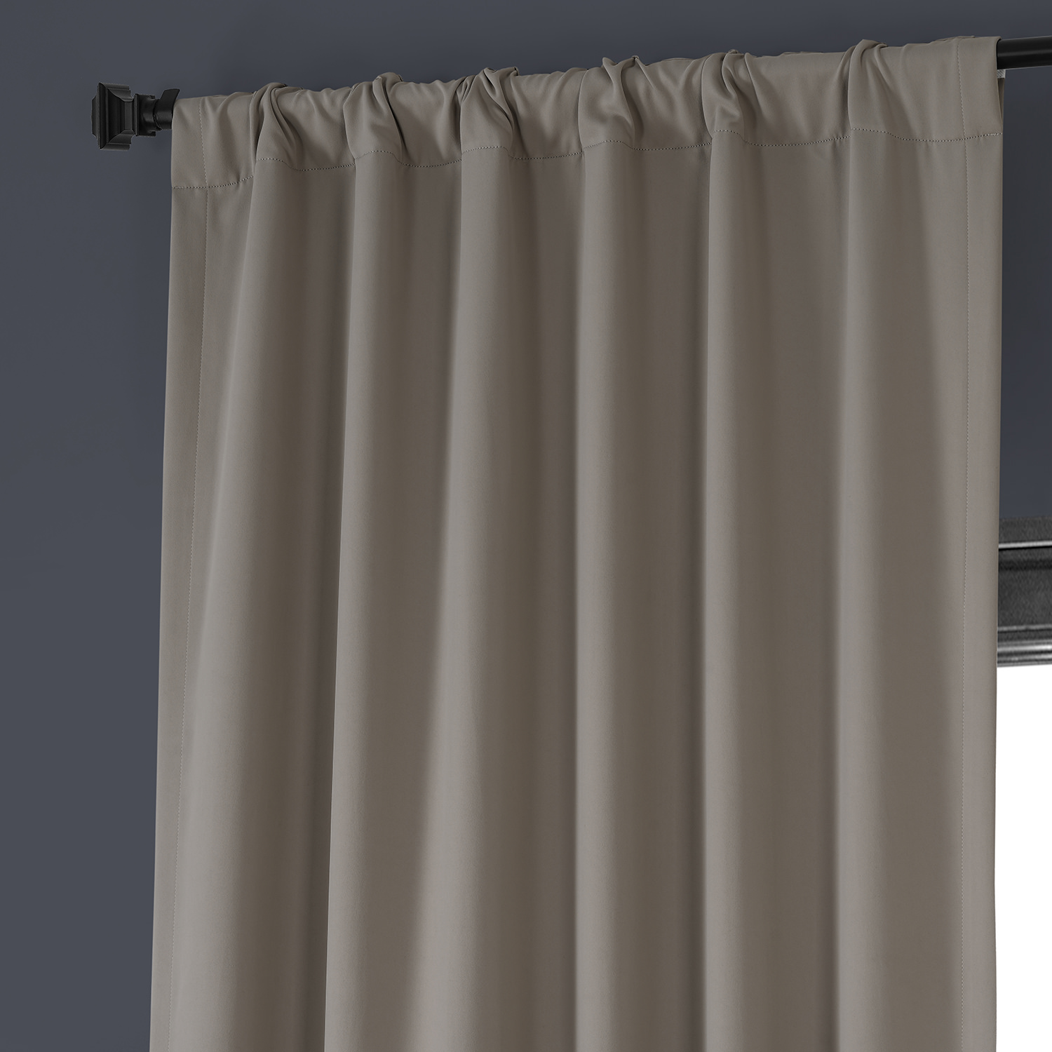 Acacia Brown Performance Woven Blackout Curtain Pair (2 Panels)