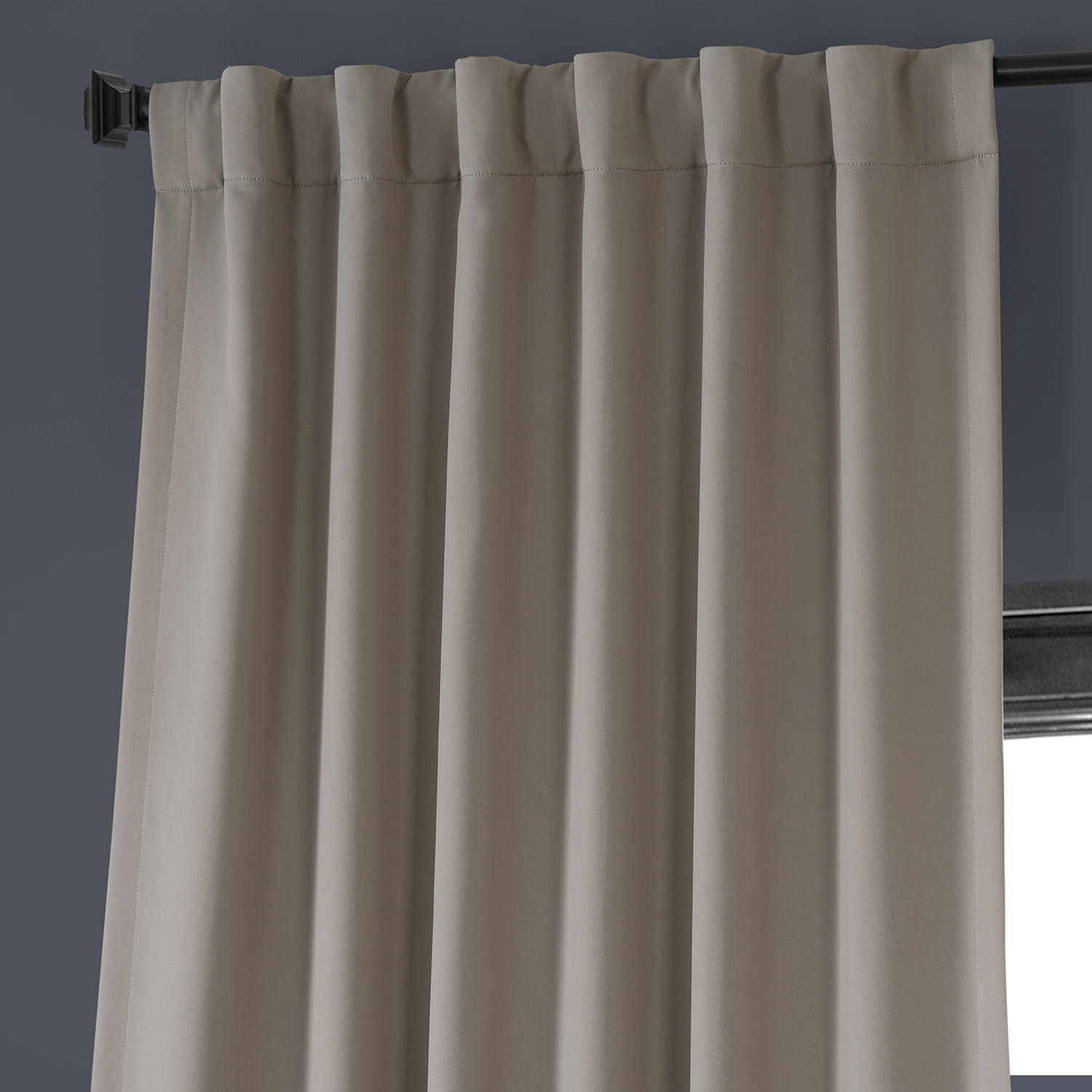 Acacia Brown Performance Woven Blackout Curtain Pair (2 Panels)