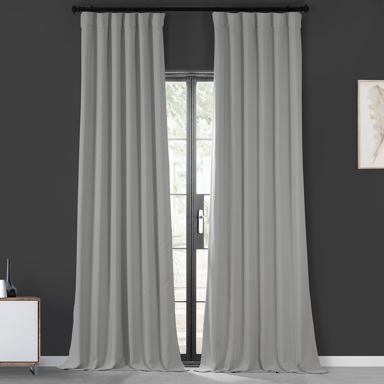 Travertine Beige Performance Woven Blackout Curtain Pair (2 Panels)