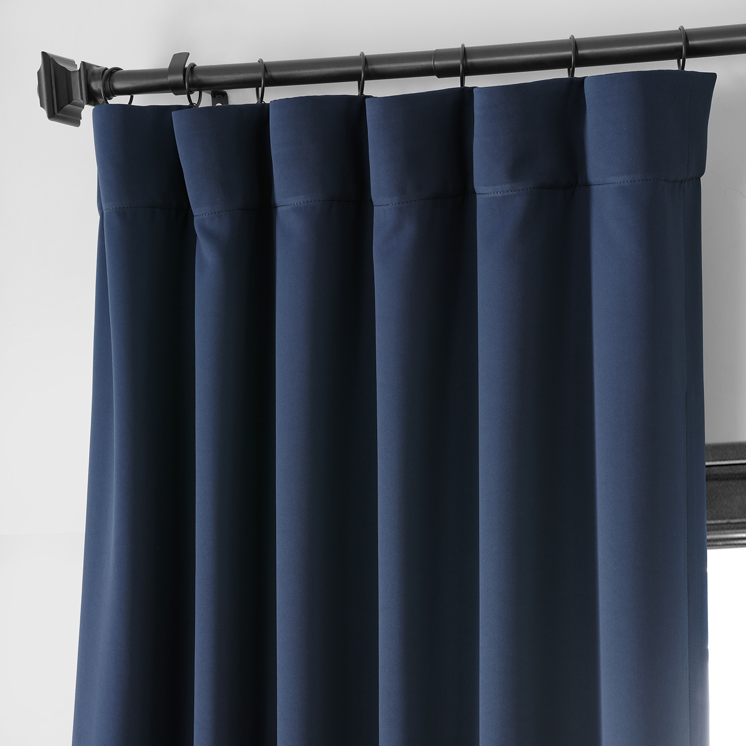 Monaco Blue Performance Woven Blackout Curtain Pair (2 Panels)