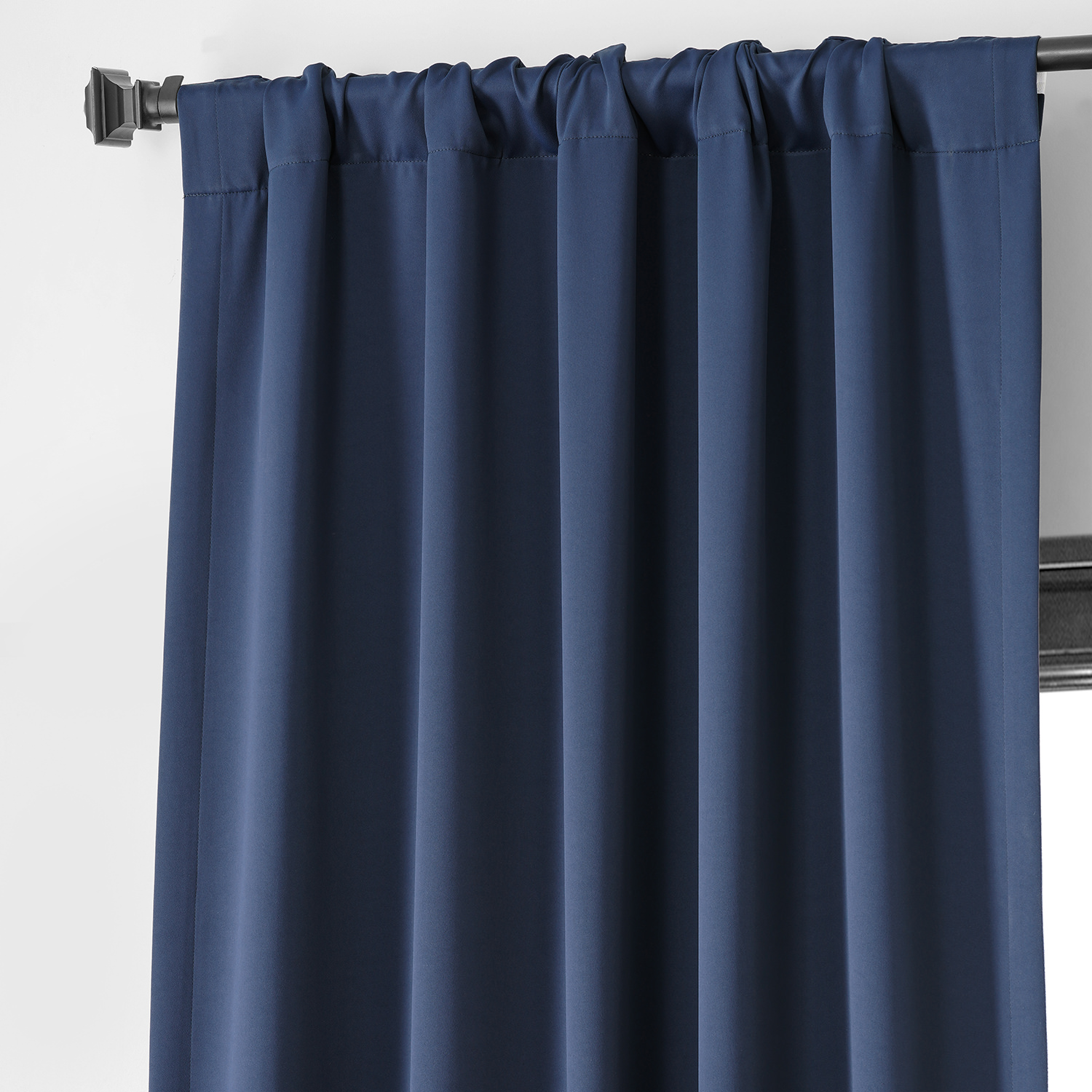 Monaco Blue Performance Woven Blackout Curtain Pair (2 Panels)