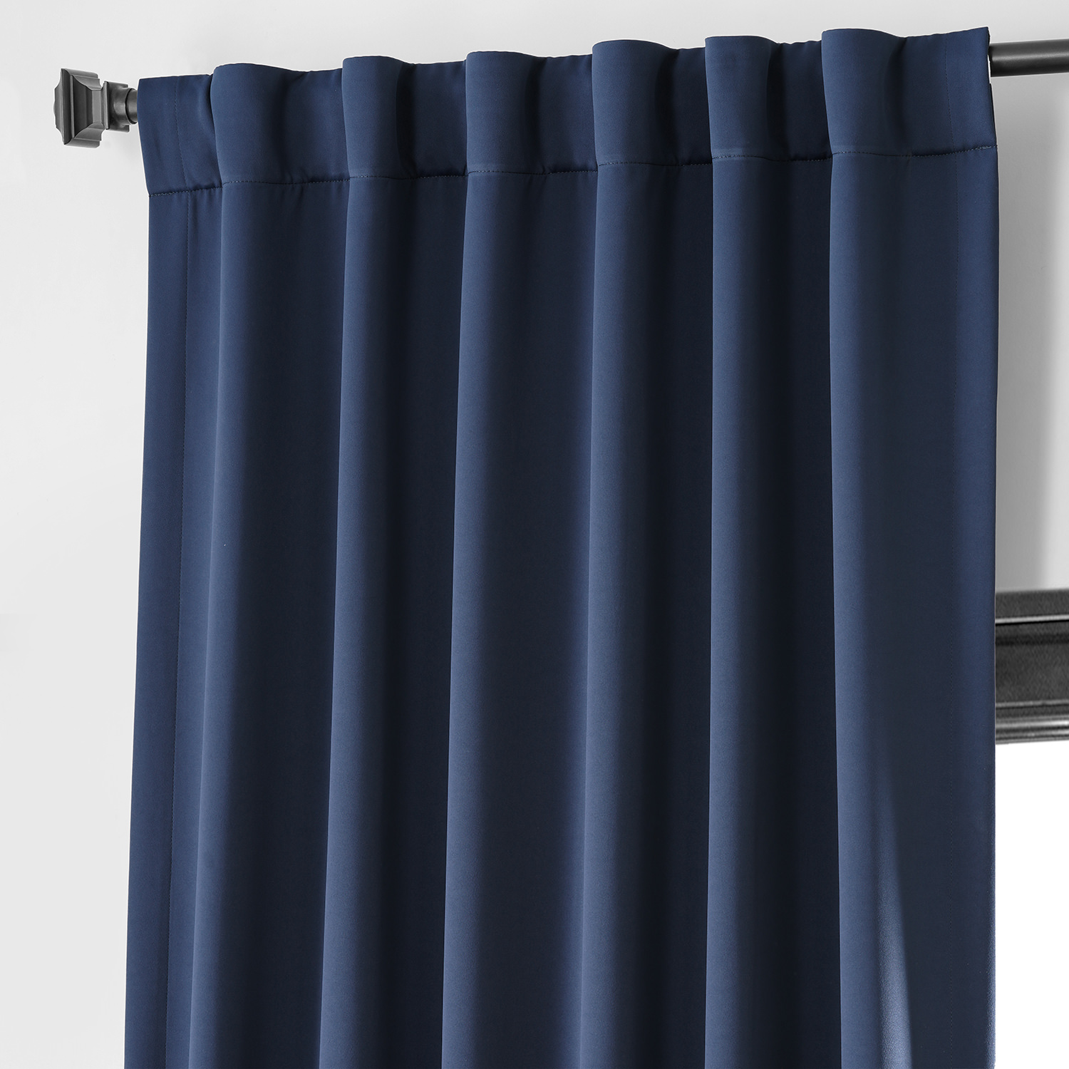 Monaco Blue Performance Woven Blackout Curtain Pair (2 Panels)