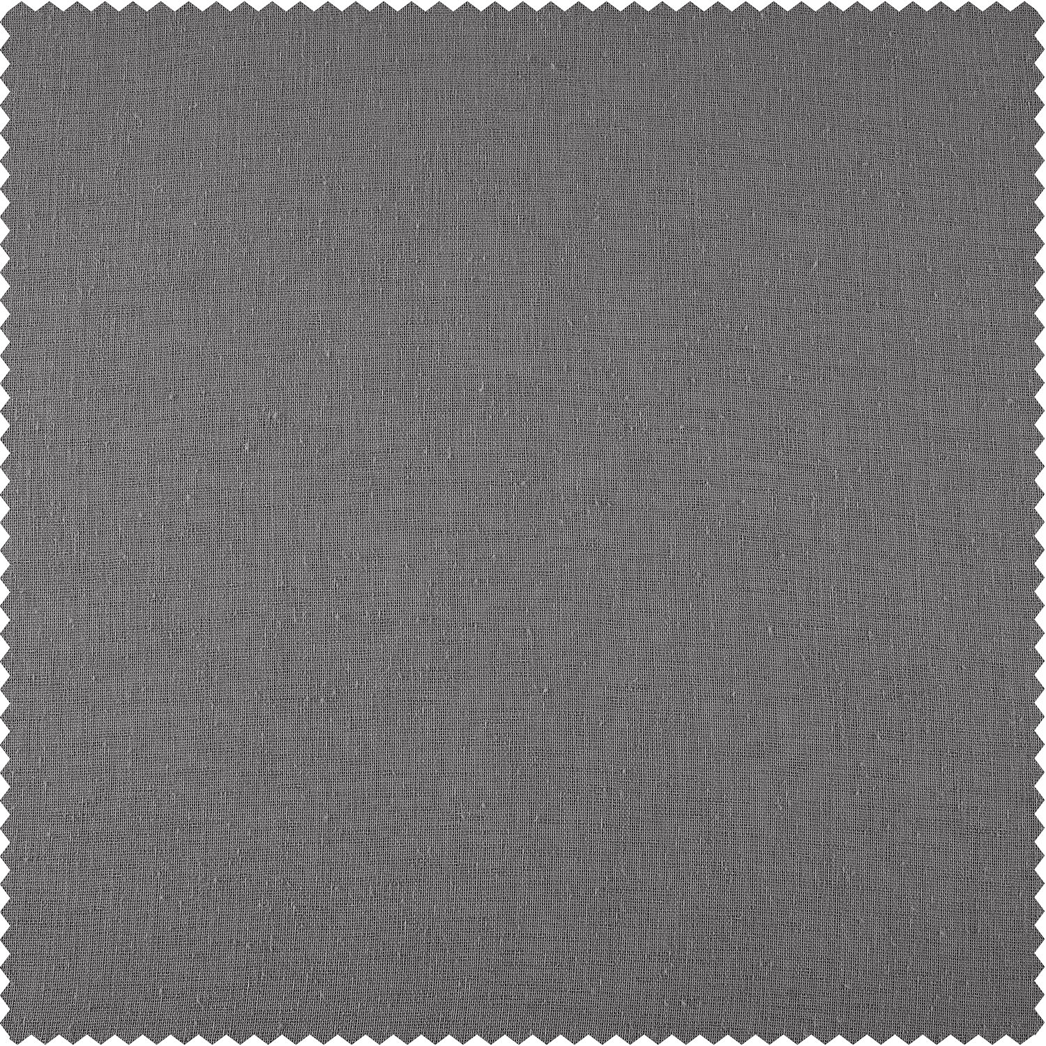 Gravel Grey Solid Faux Linen Sheer Swatch