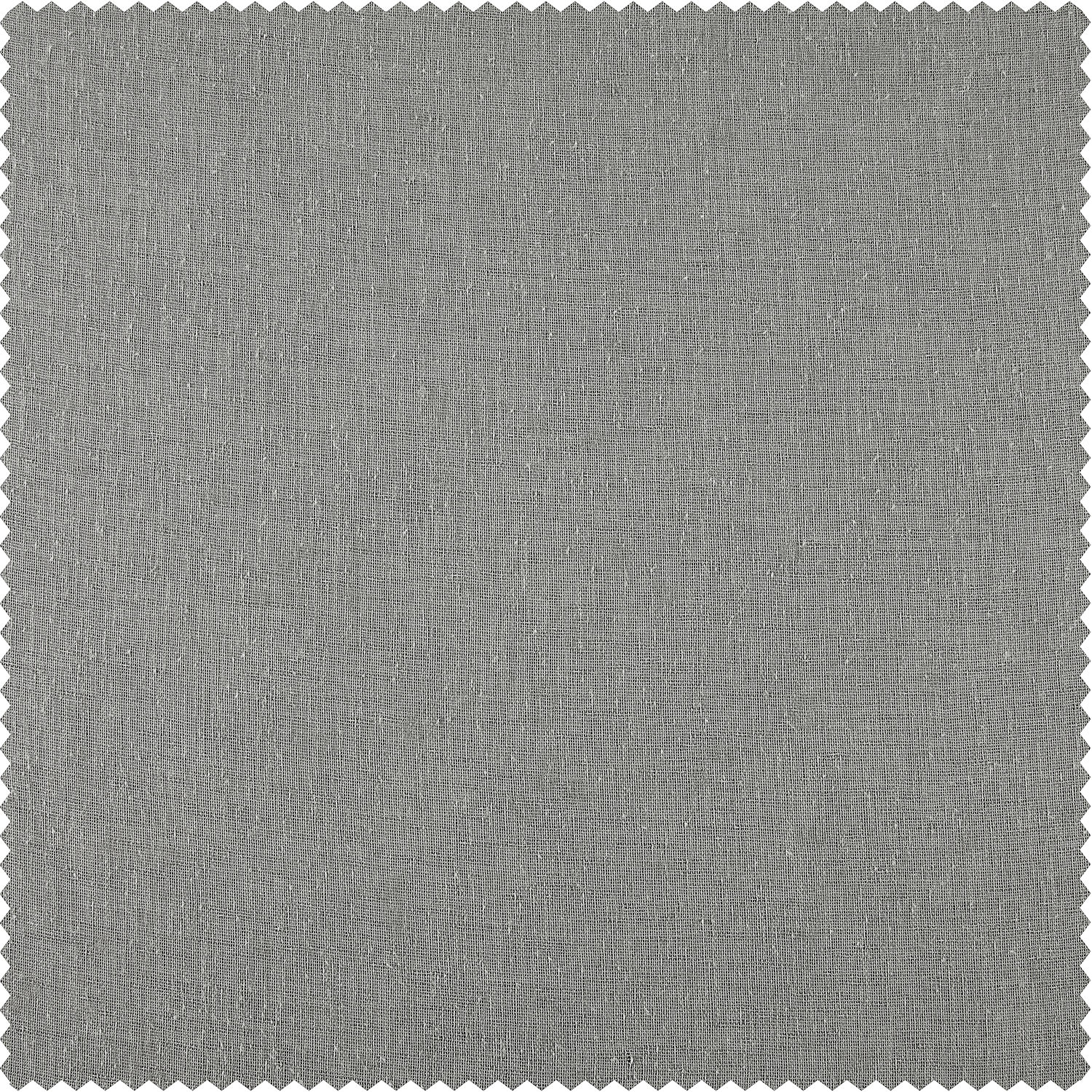 Paris Grey Solid Faux Linen Sheer Swatch