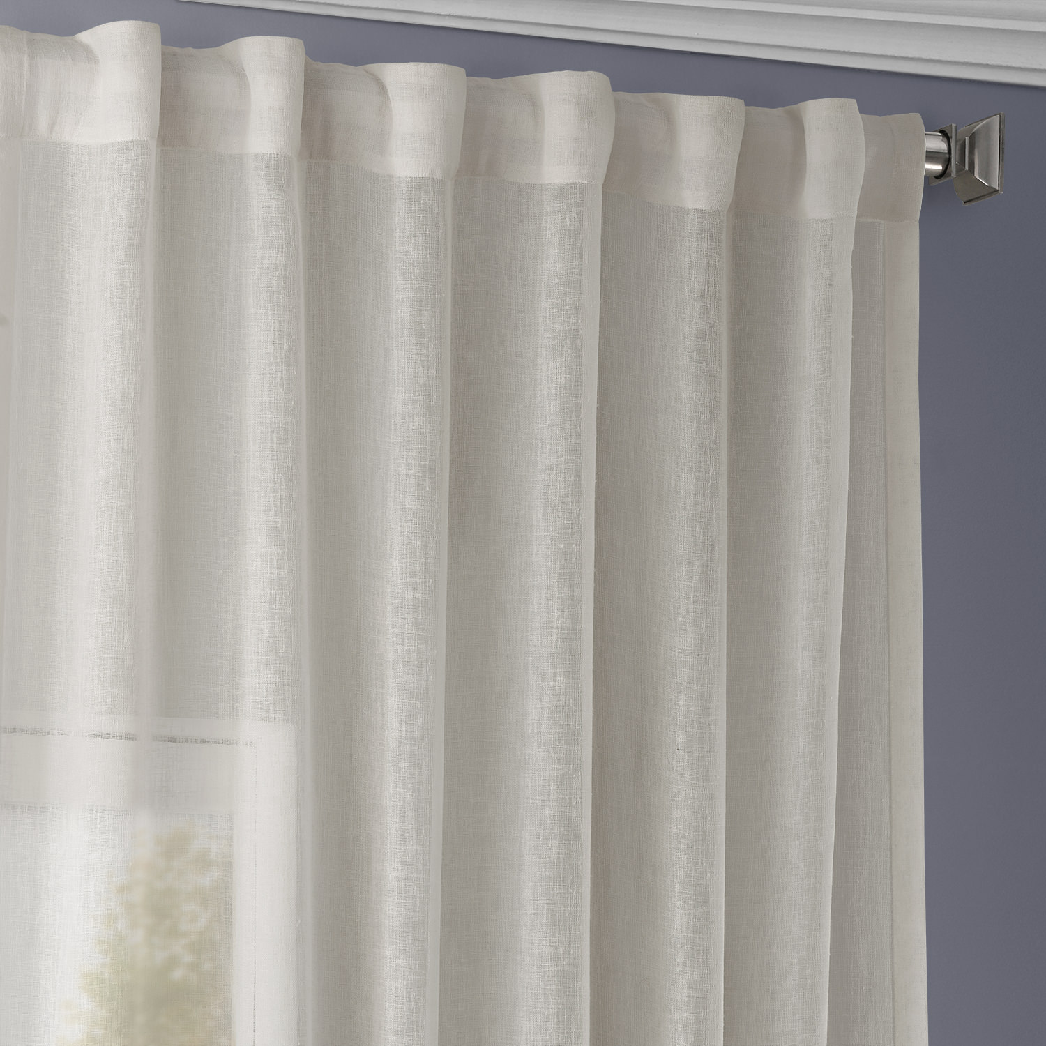 Gardenia Faux Linen Sheer Curtain