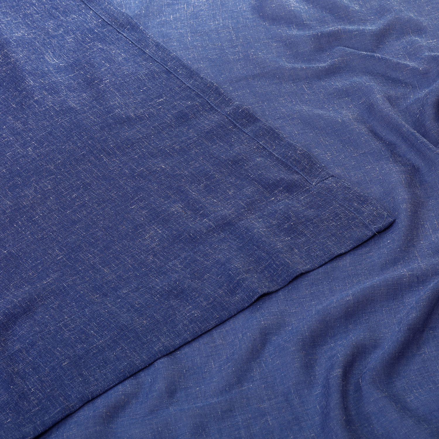 Blue Lapis Faux Linen Sheer Curtain