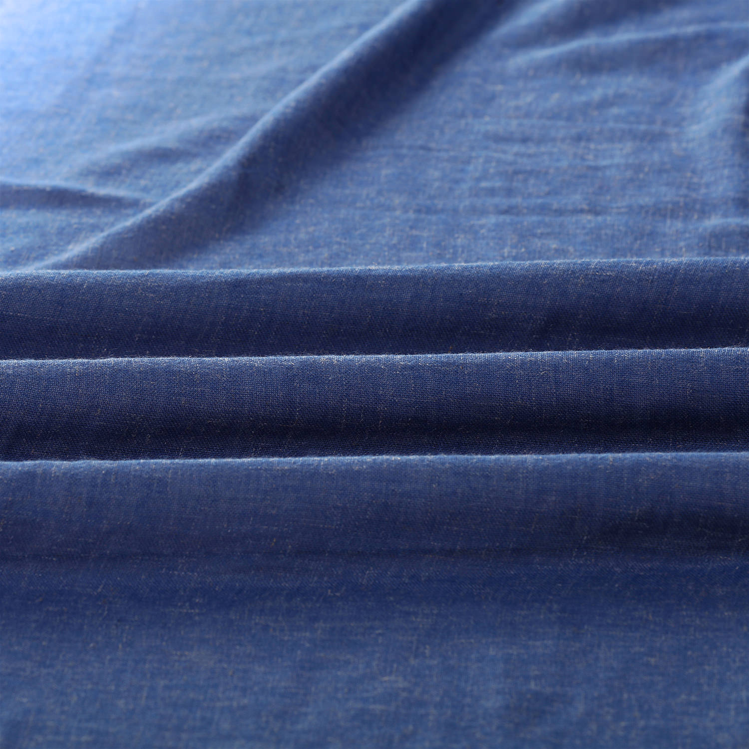 Blue Lapis Faux Linen Sheer Curtain