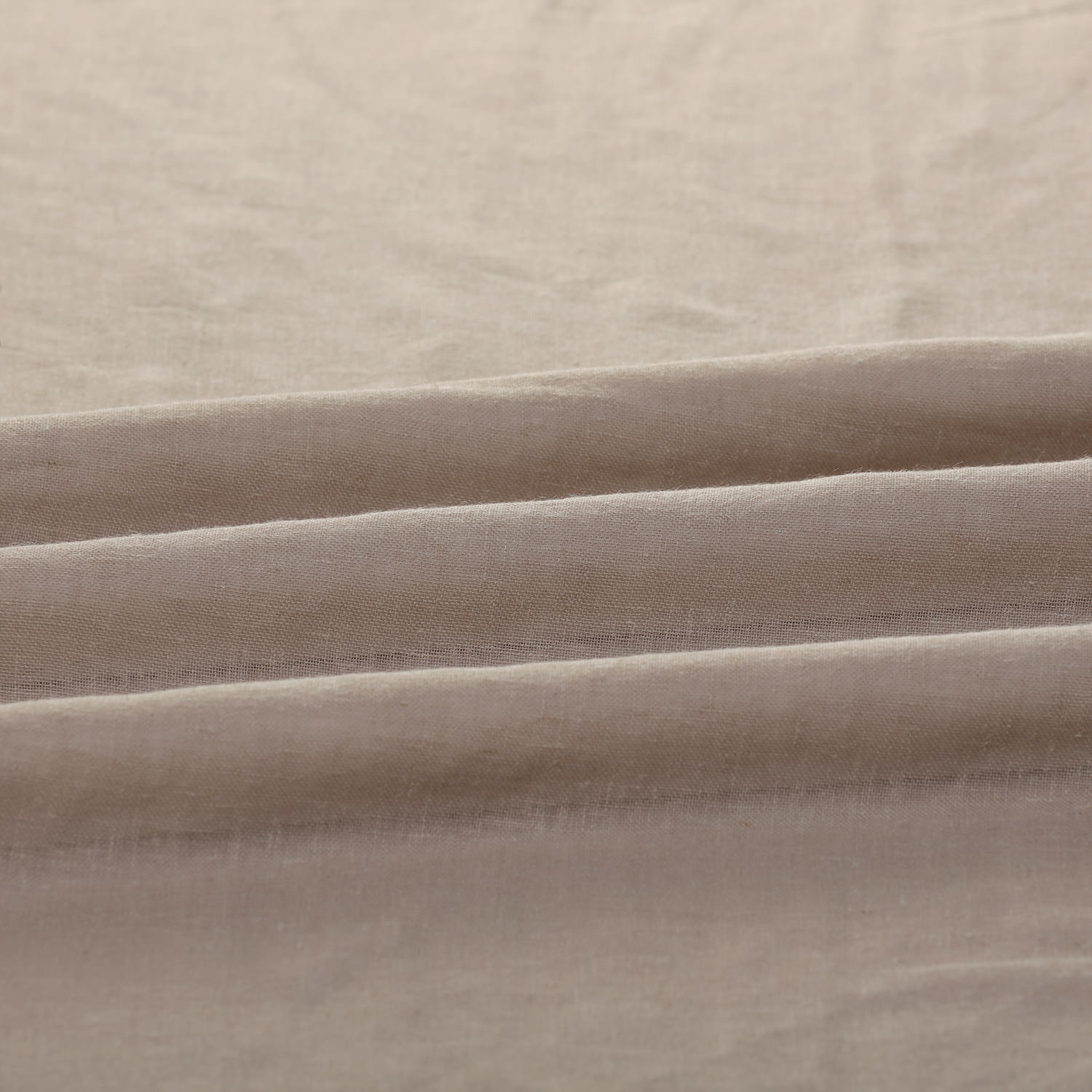 Soft Taupe Faux Linen Sheer Swatch