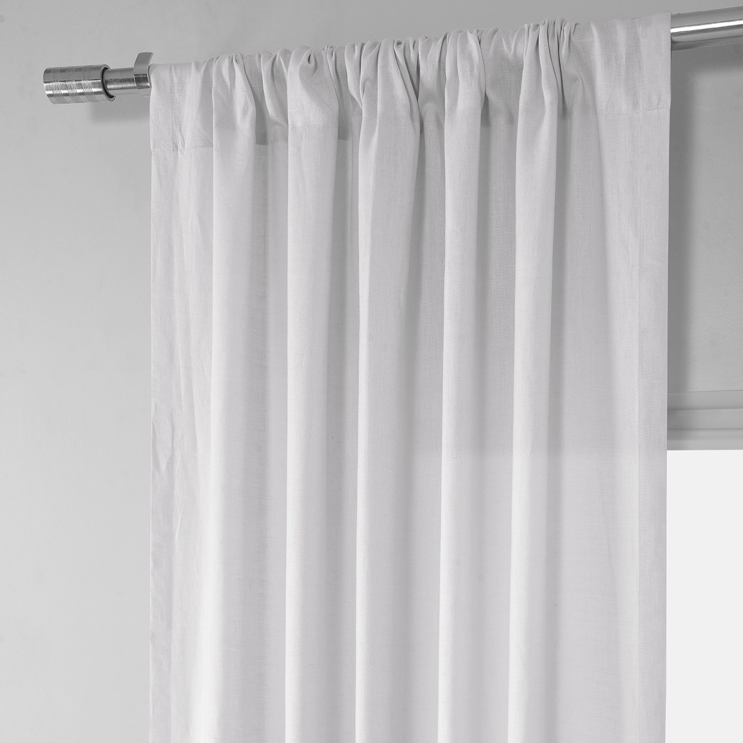 Signature Purity White French Linen Sheer Curtain