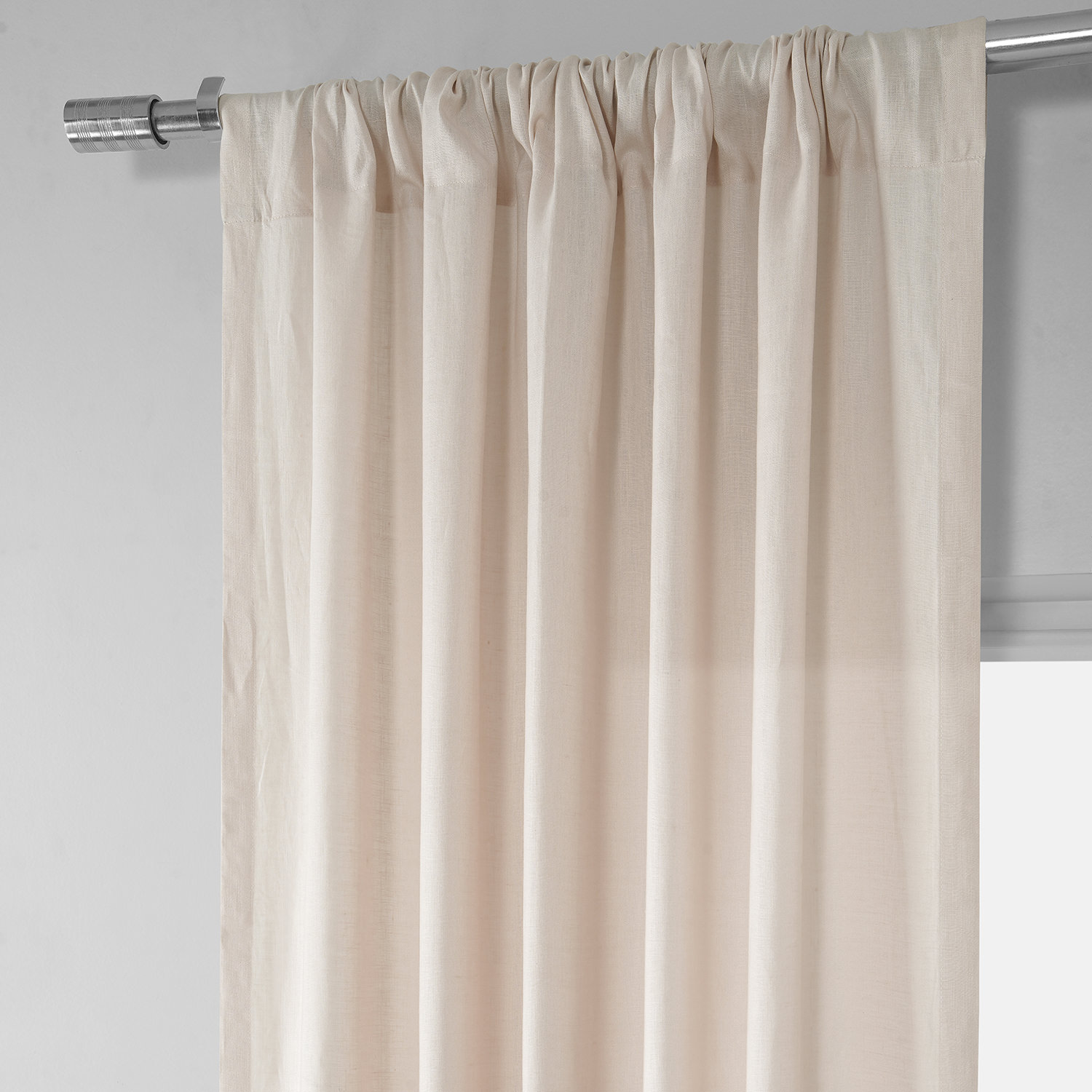 Signature Cherry Blossom Pink Linen Sheer Curtain