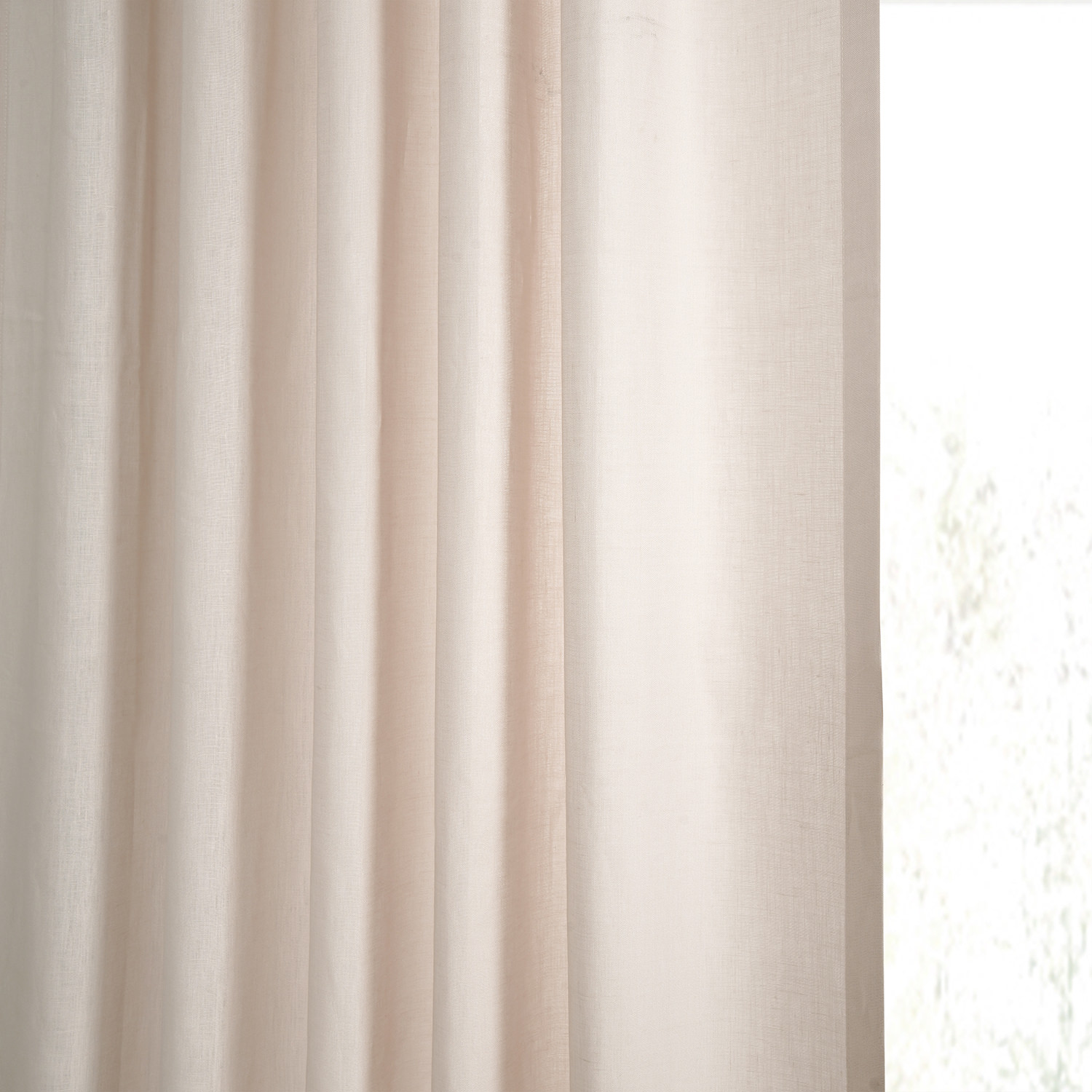 Signature Cherry Blossom Pink Linen Sheer Curtain