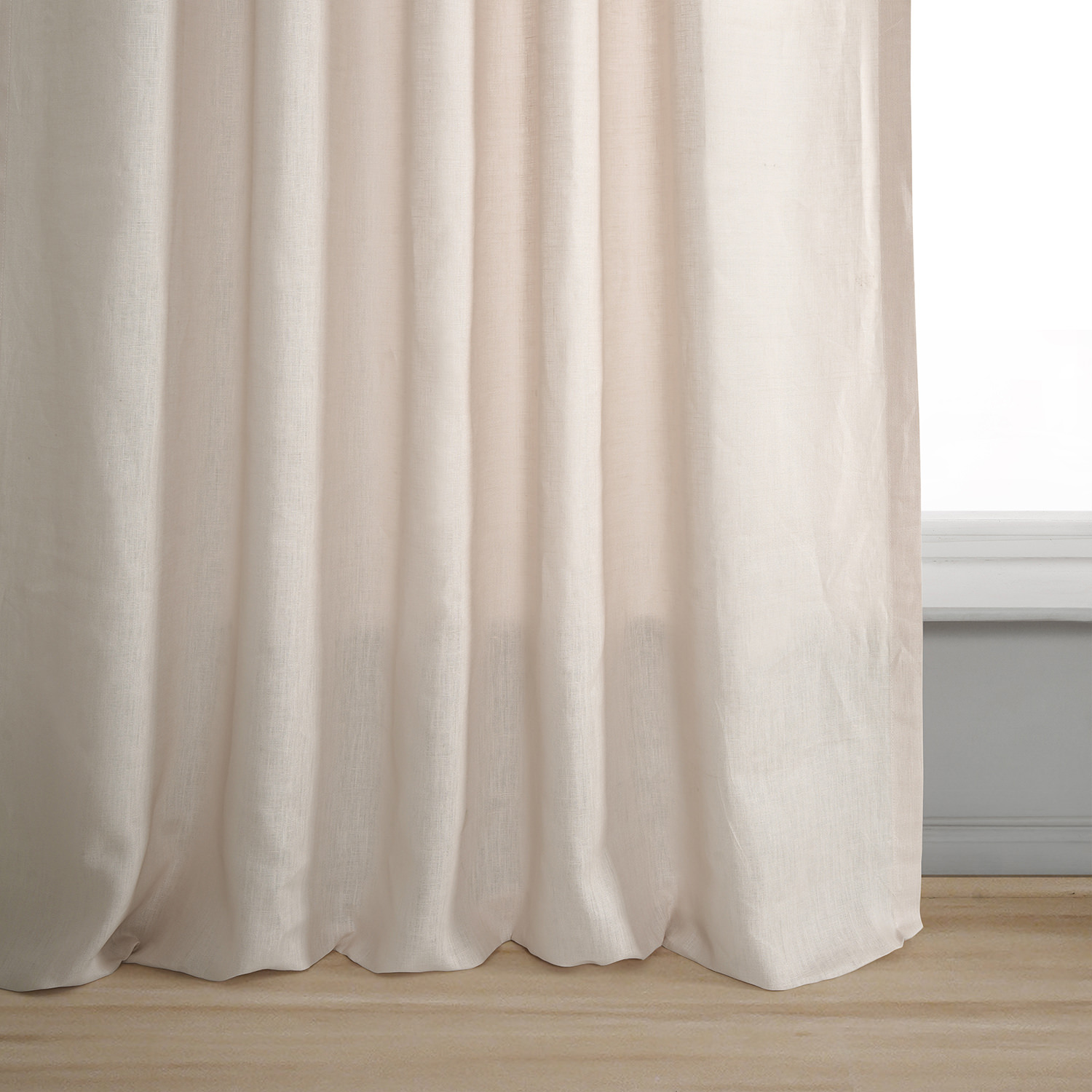 Signature Cherry Blossom Pink Linen Sheer Curtain