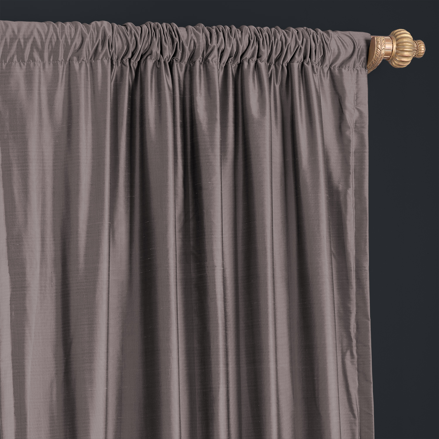 Silvery Moon Thai Silk Curtain