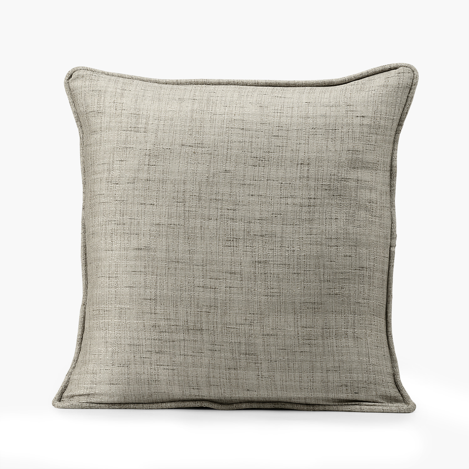 Sea Salt Grey Yarn Dyed Designer Faux Raw Textured Silk Cushion Cover - Pair