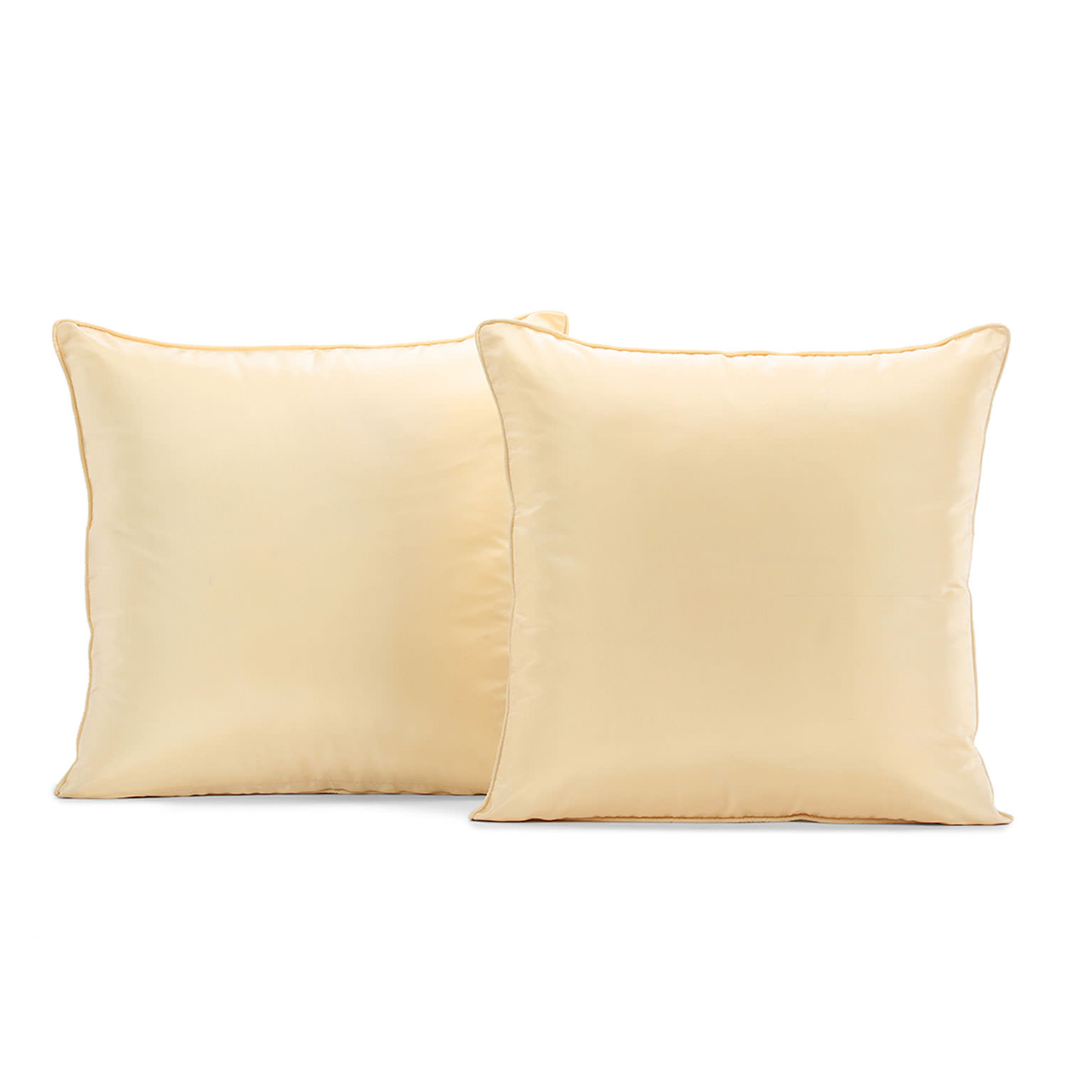 Creme Parfait Silk Taffeta Cushion Covers - Pair