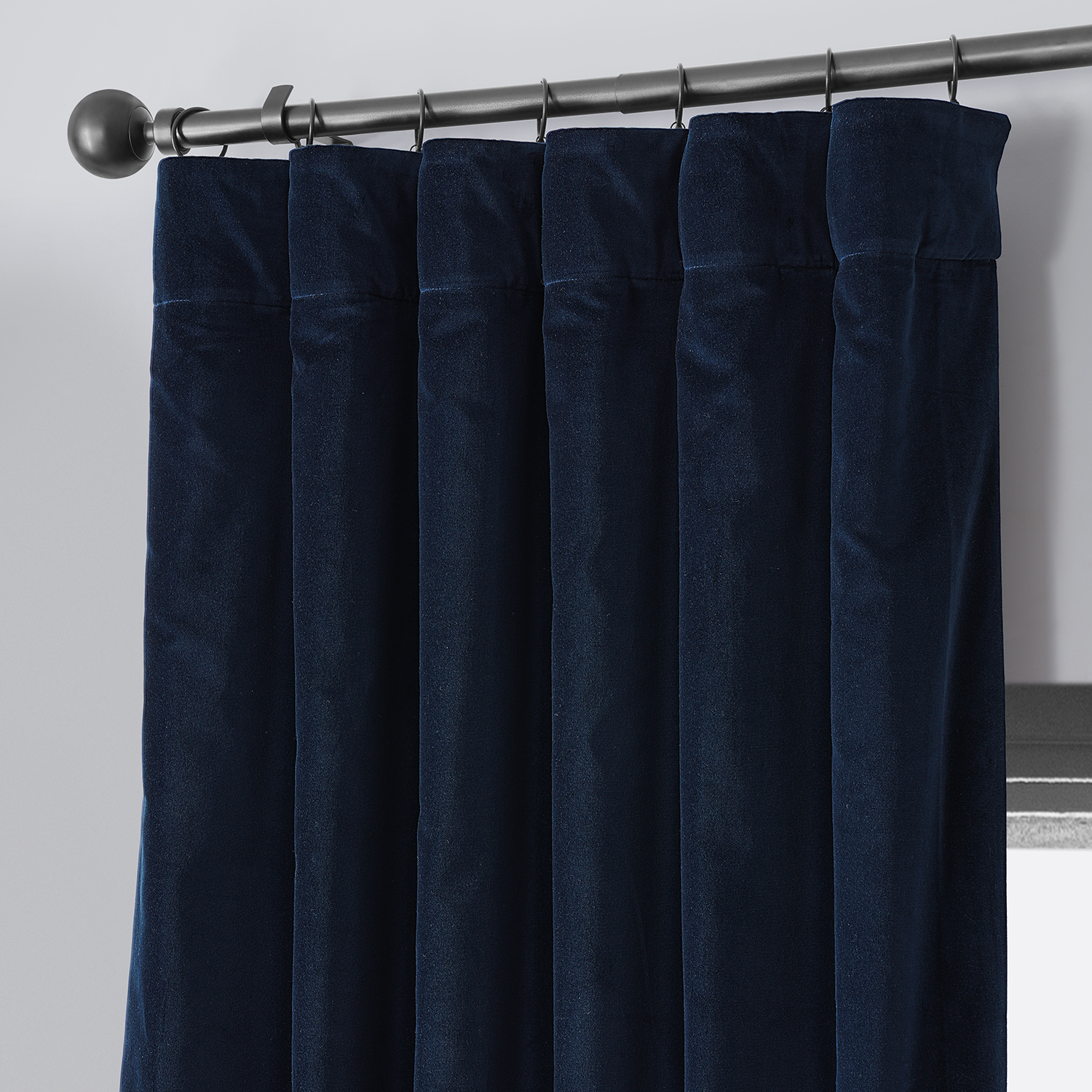 Astrology Blue Vintage Cotton Velvet Curtain