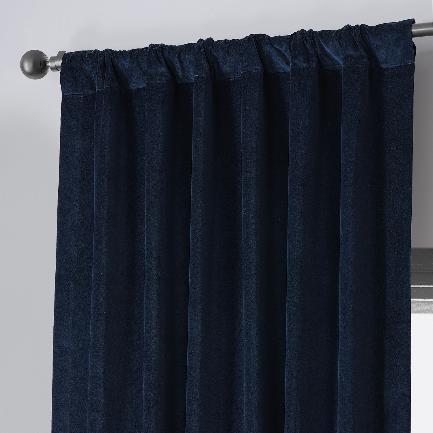 Astrology Blue Vintage Cotton Velvet Curtain