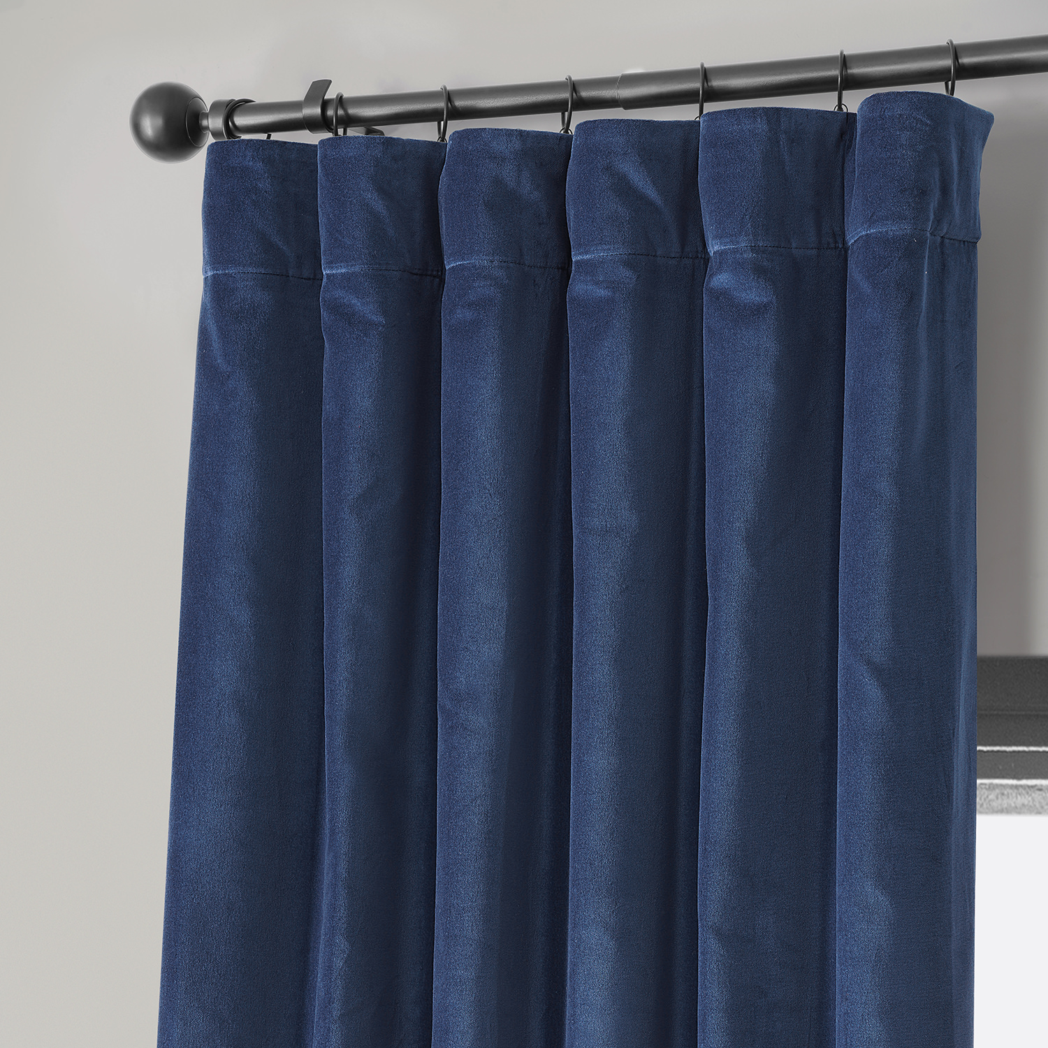 Jewelry Box Blue Vintage Cotton Velvet Curtain