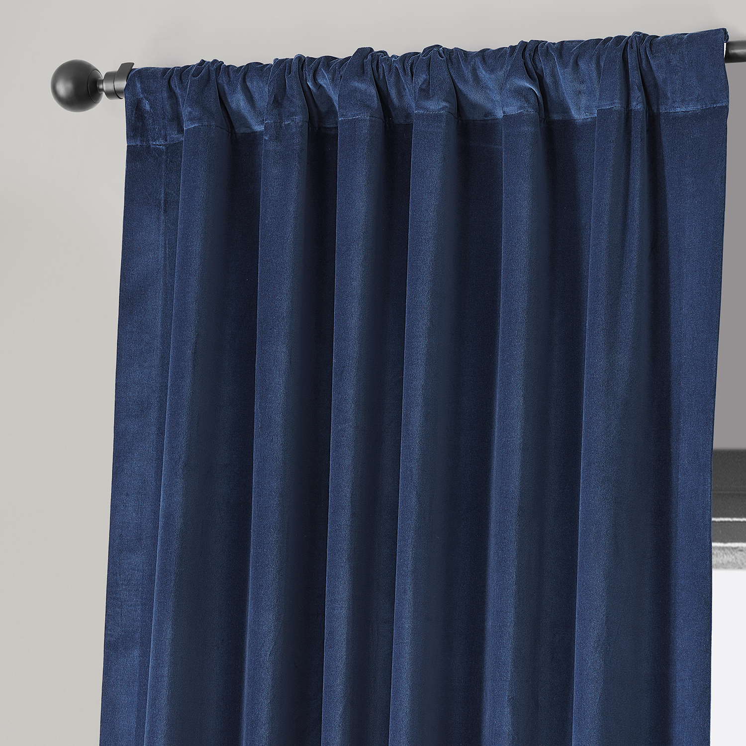 Jewelry Box Blue Vintage Cotton Velvet Curtain