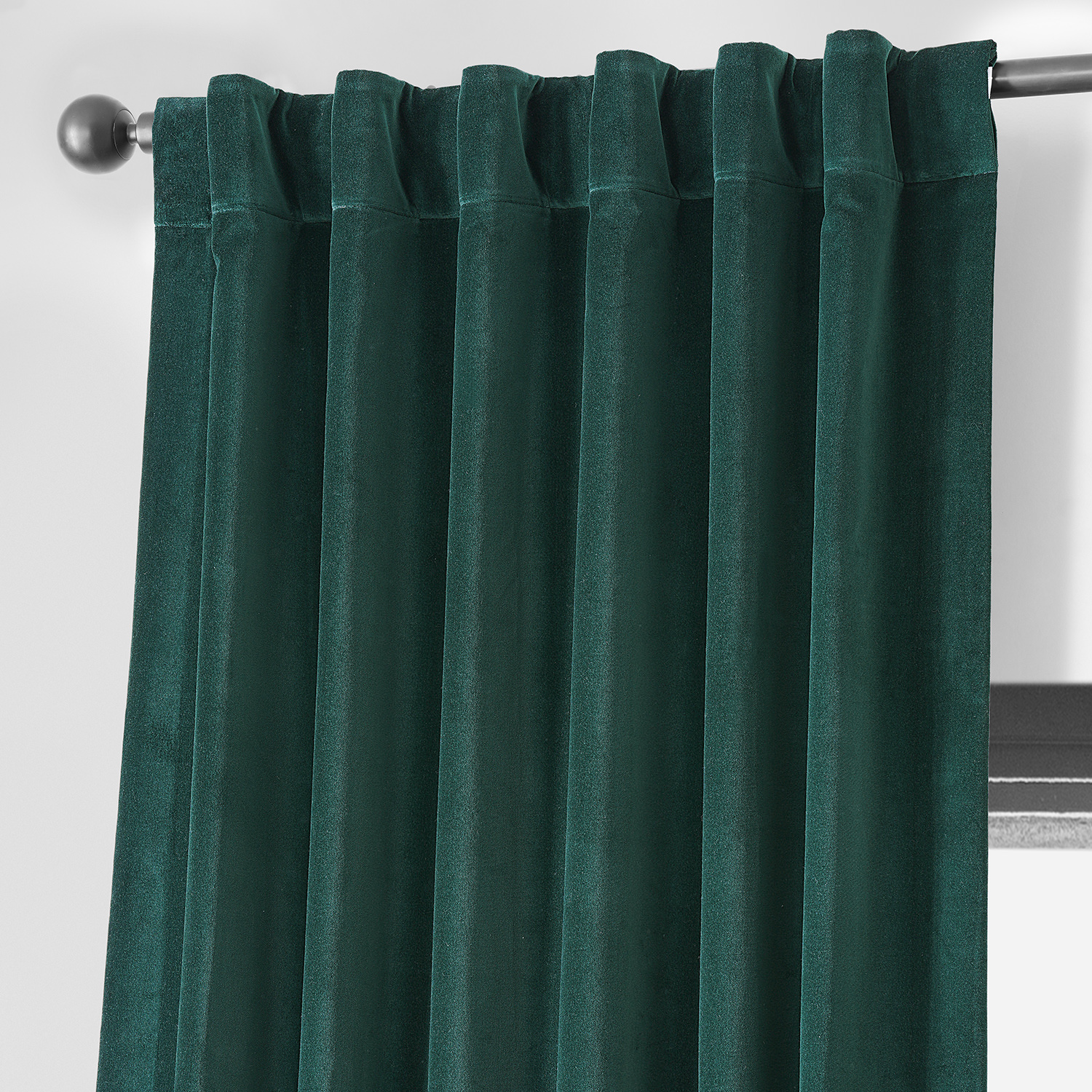 Dublin Green Vintage Cotton Velvet Curtain