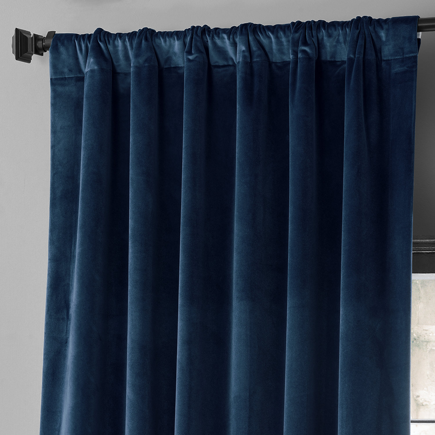 Americana Blue Urban Lush Velvet Curtain