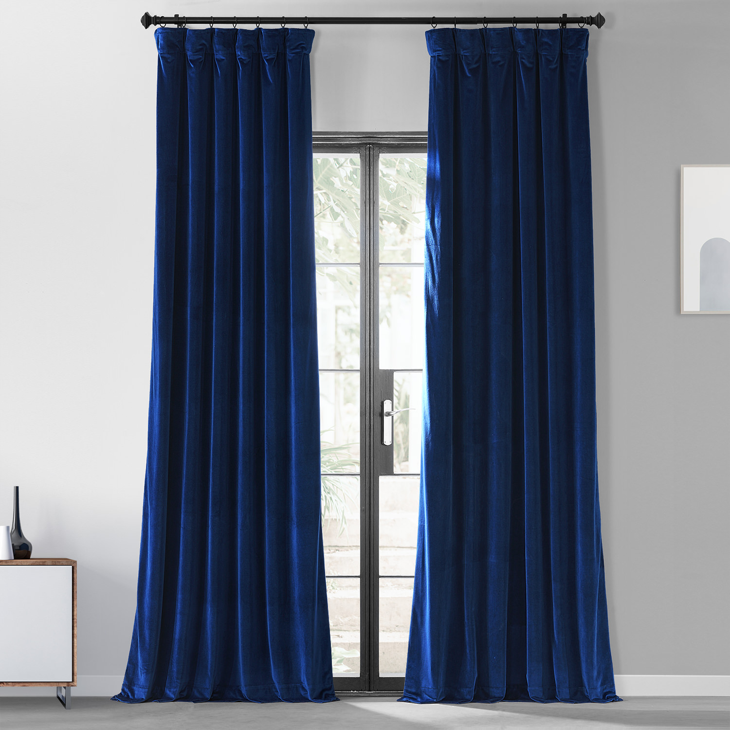 Noche Blue Urban Lush Velvet Curtain