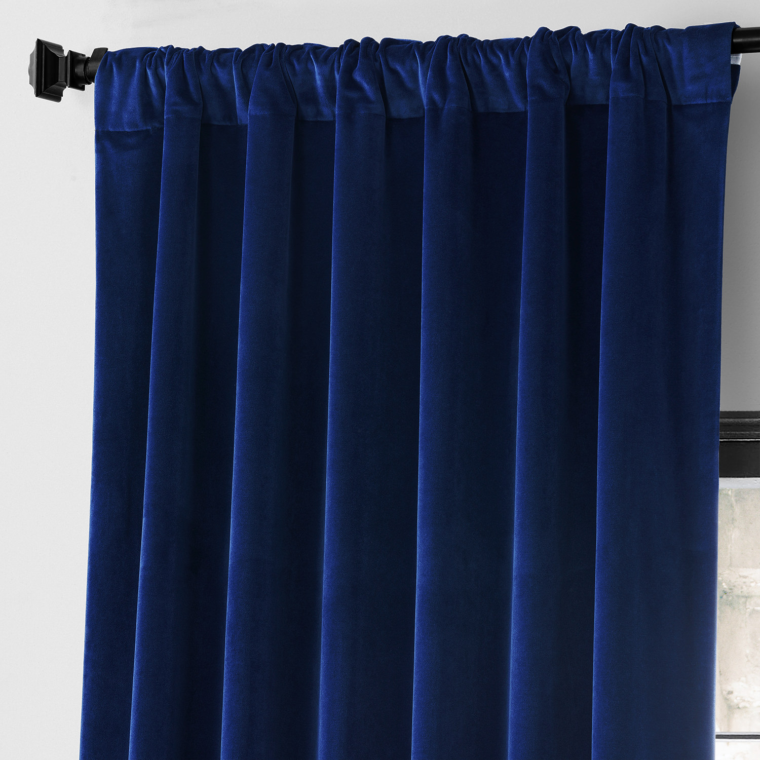 Noche Blue Urban Lush Velvet Curtain