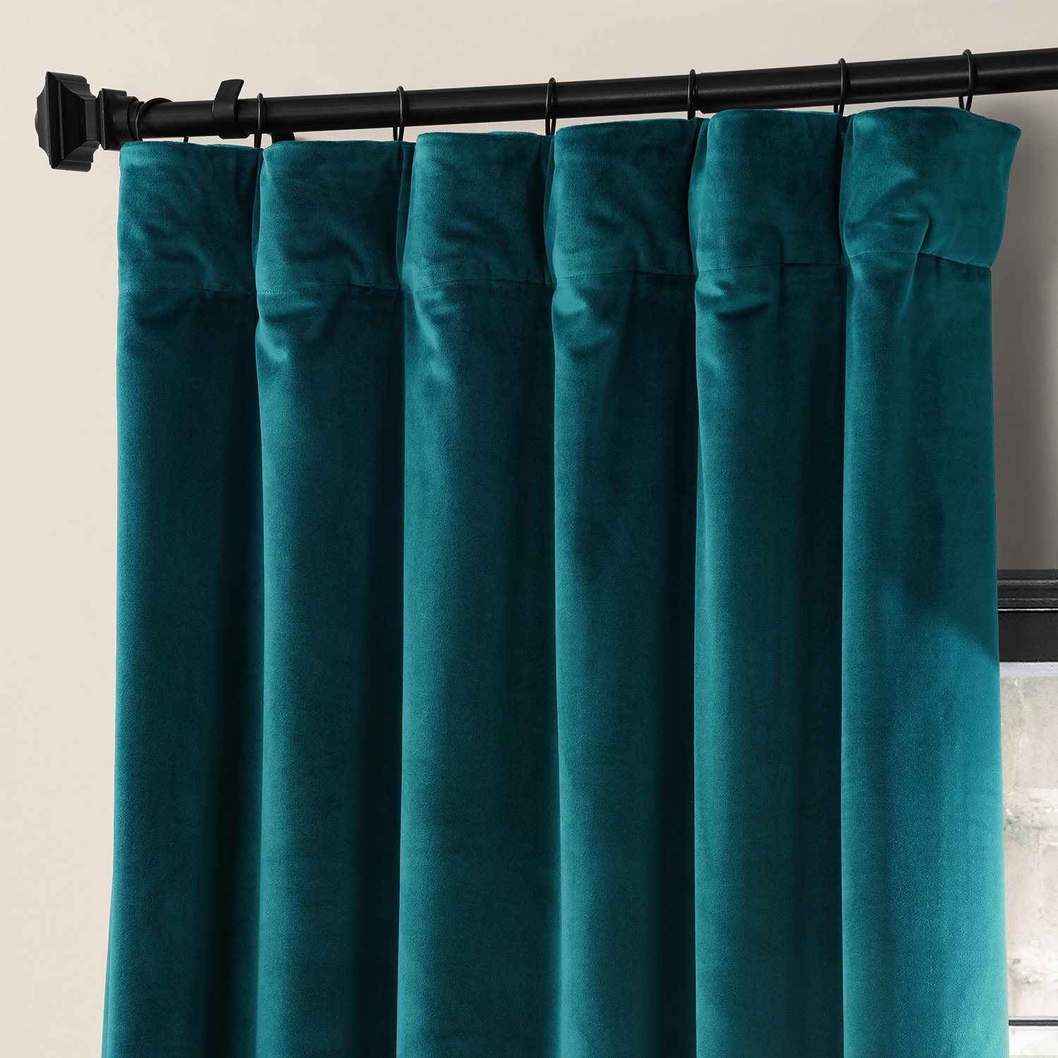 NightTime Teal Urban Lush Velvet Curtain