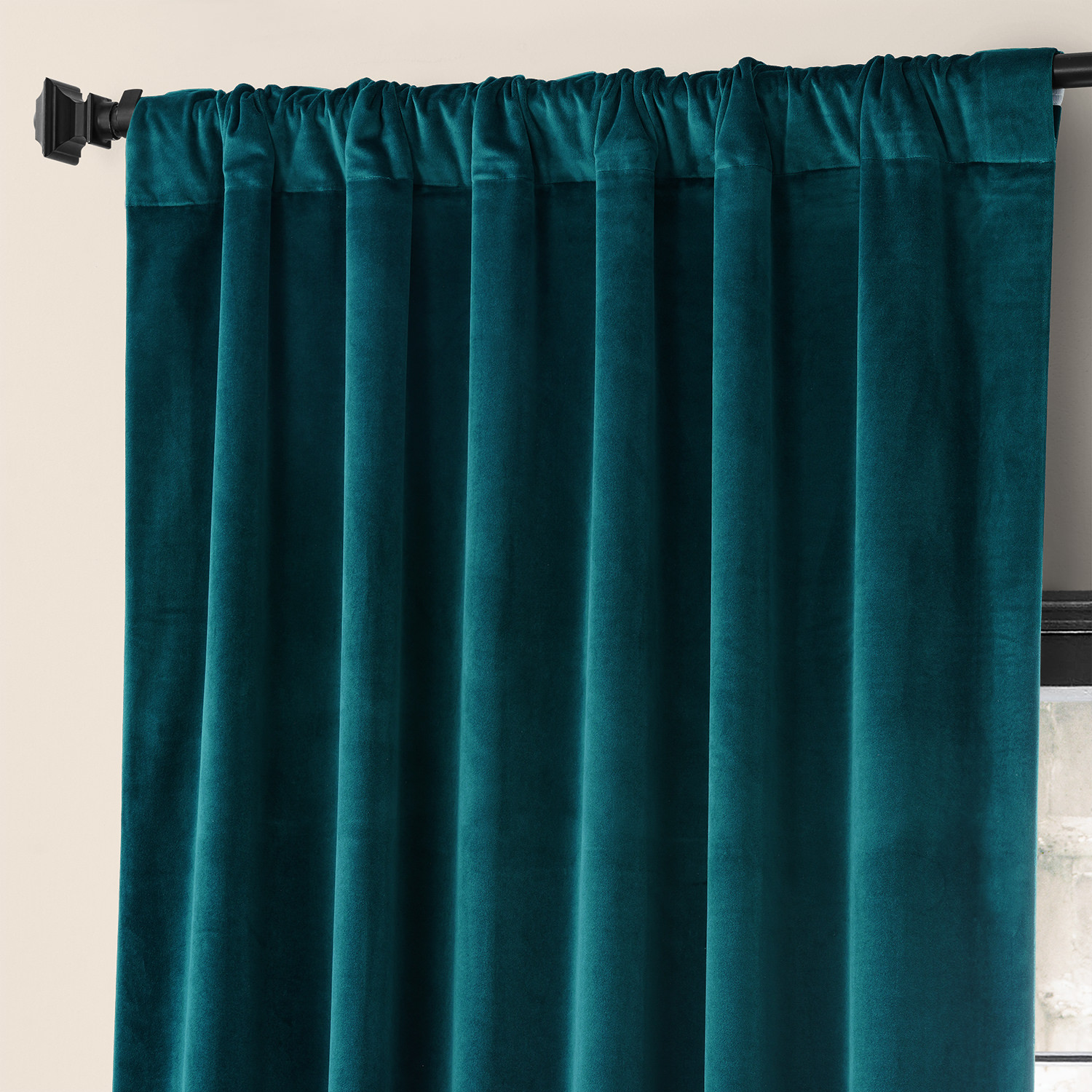 NightTime Teal Urban Lush Velvet Curtain