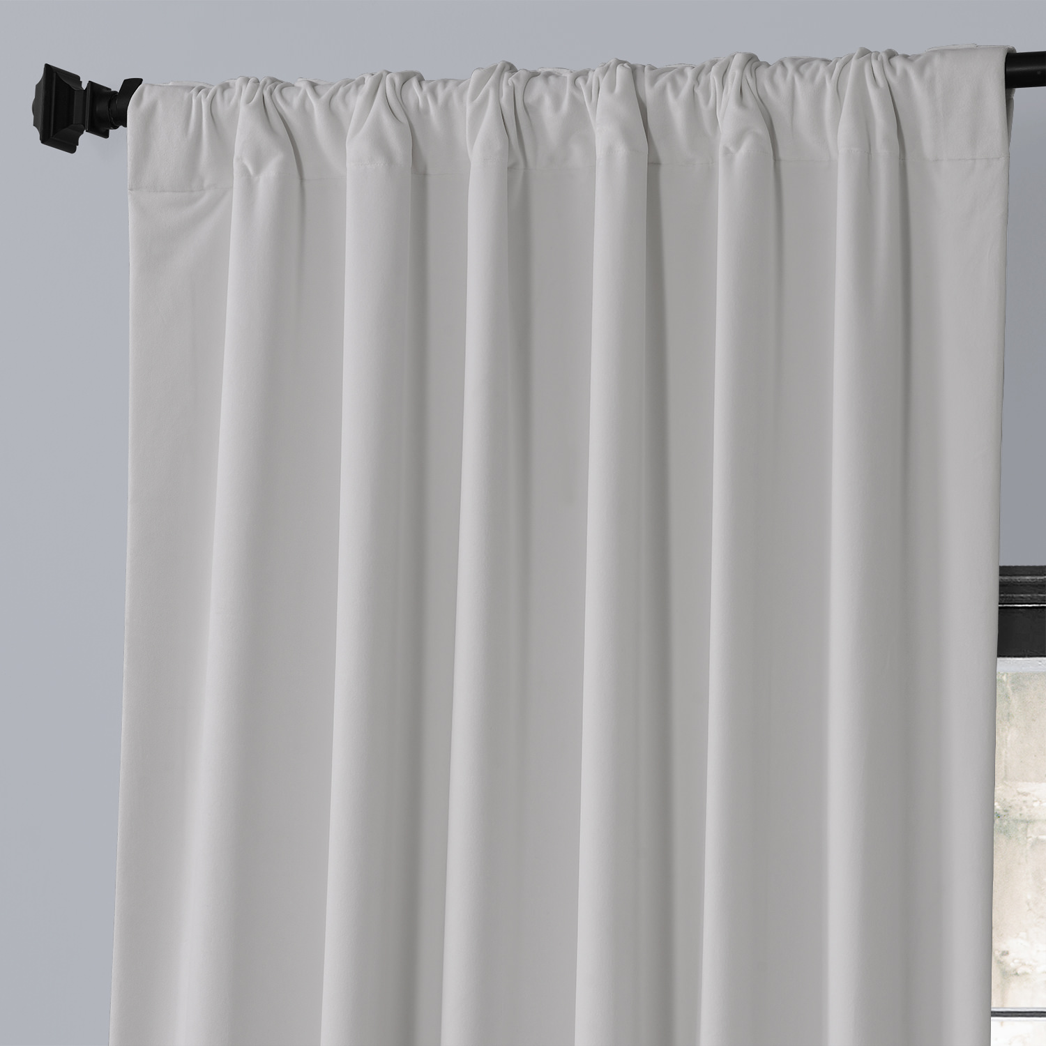 Lighthouse White Urban Lush Velvet Curtain