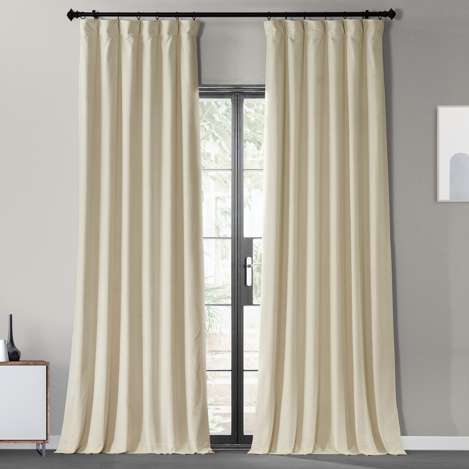 Tiramisu Cream Urban Lush Velvet Curtain