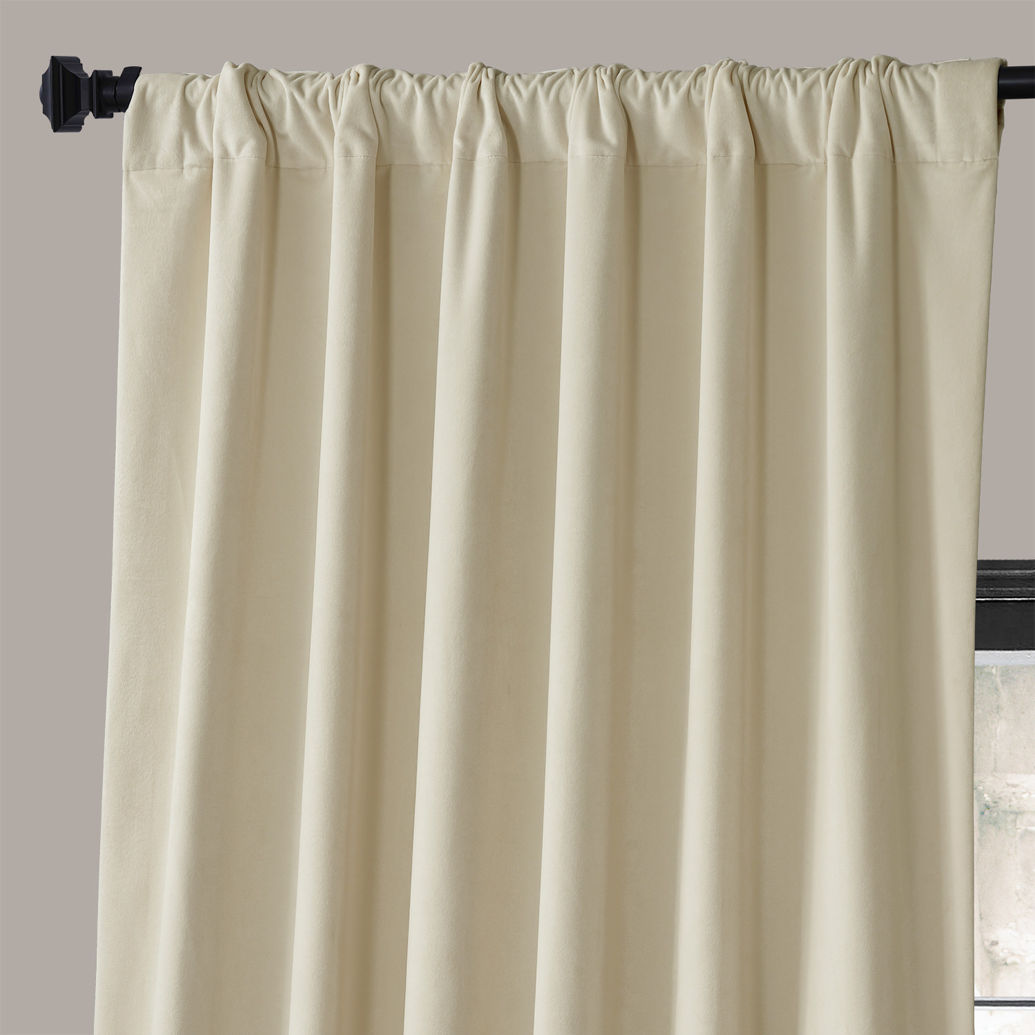 Tiramisu Cream Urban Lush Velvet Curtain