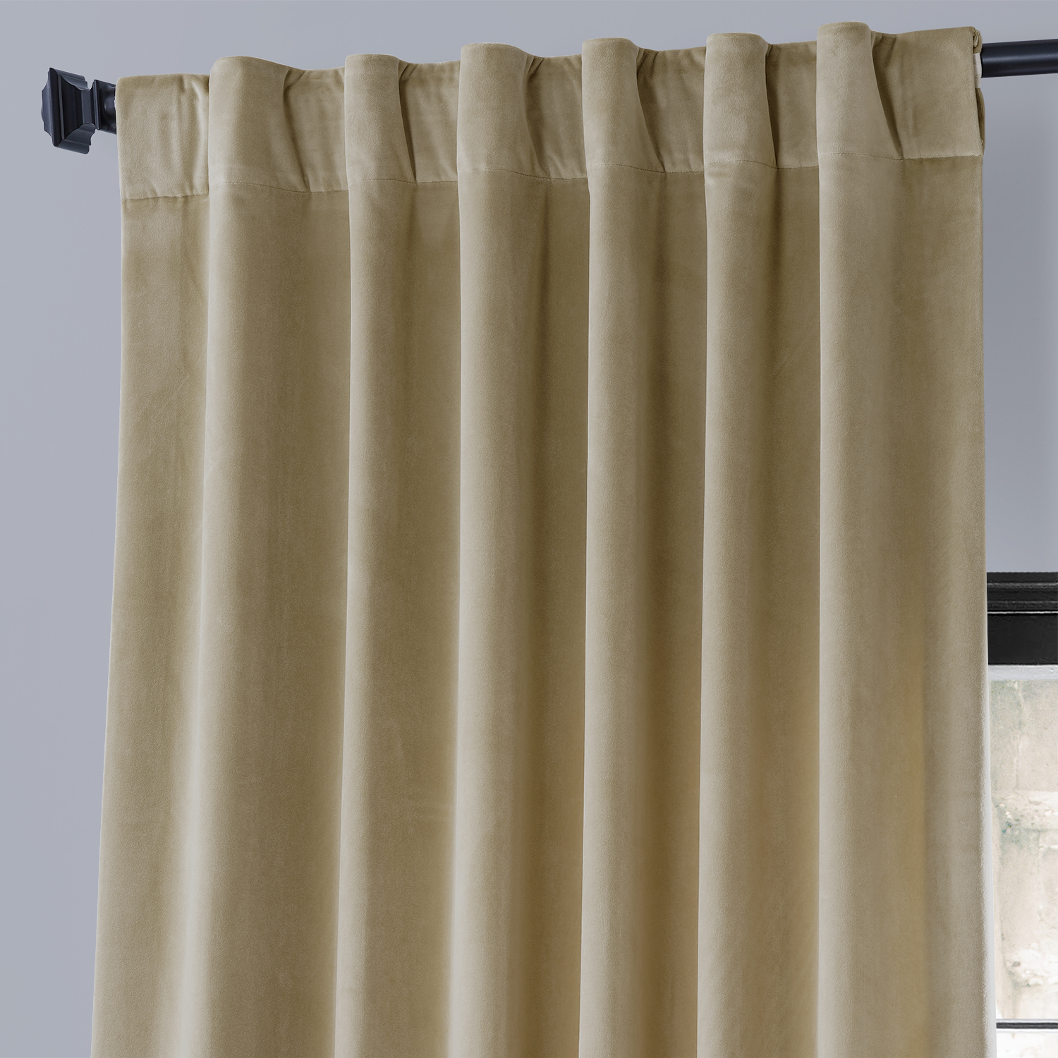 Harbor Beige Urban Lush Velvet Curtain