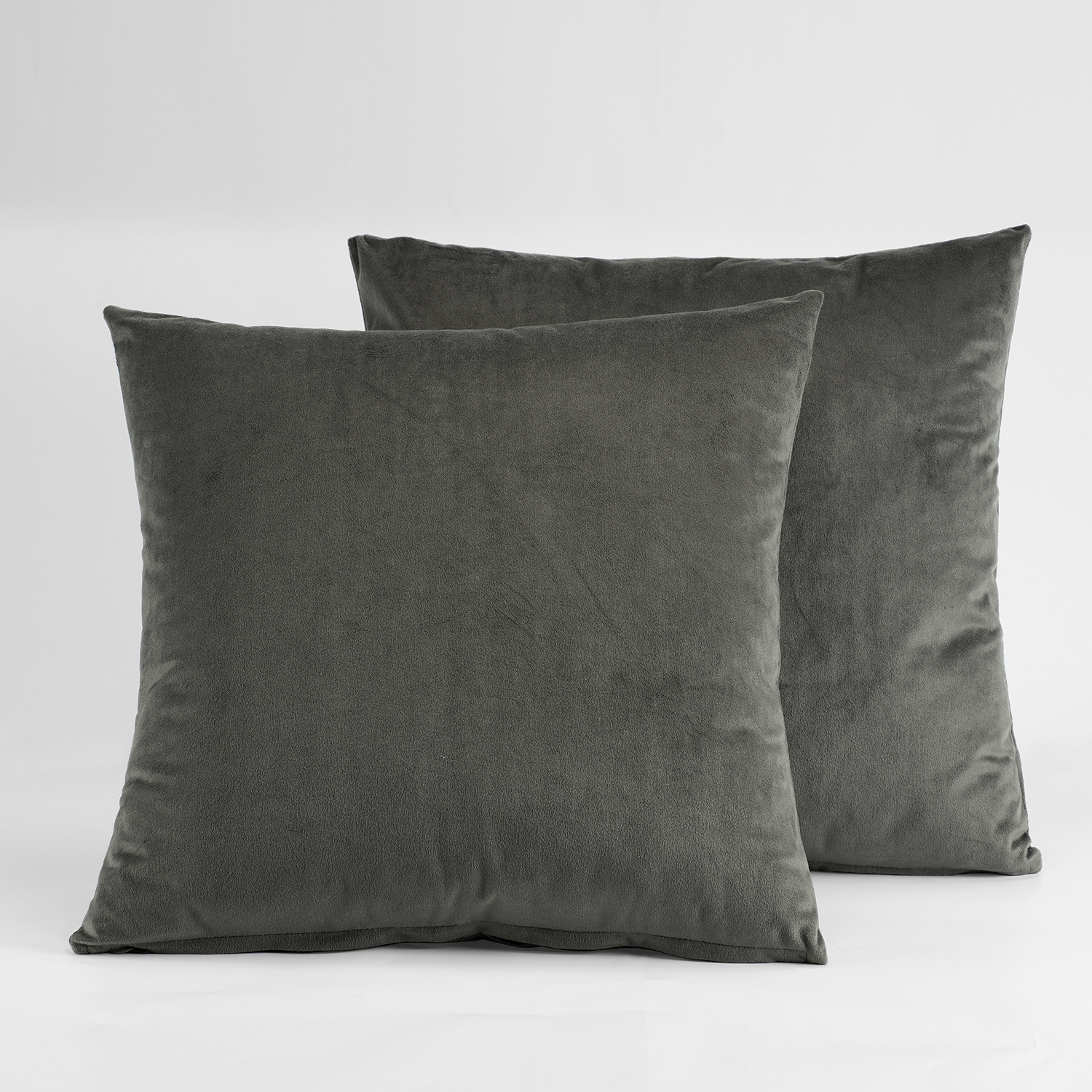 Signature Gunmetal Grey Velvet Cushion Cover - Pair