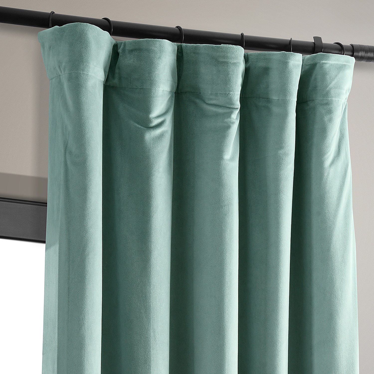 Signature Aqua Mist Blackout Velvet Curtain