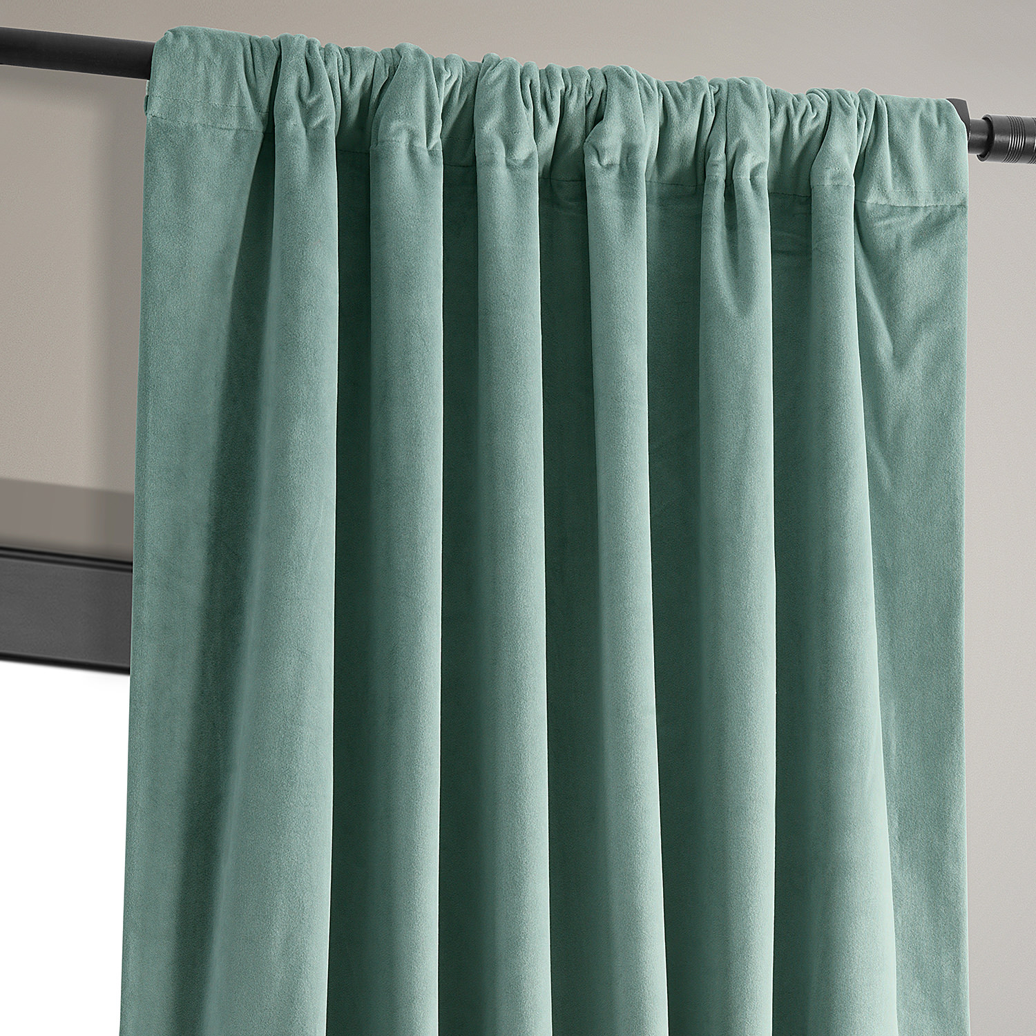 Signature Aqua Mist Blackout Velvet Curtain