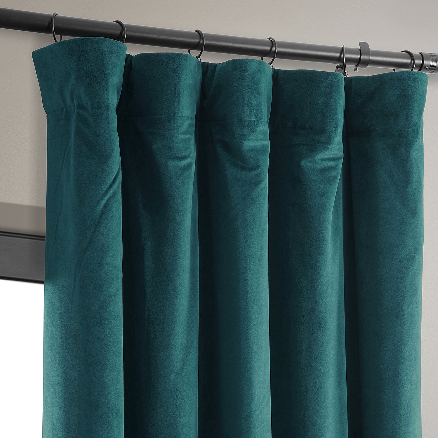 Signature Everglade Teal Blackout Velvet Curtain