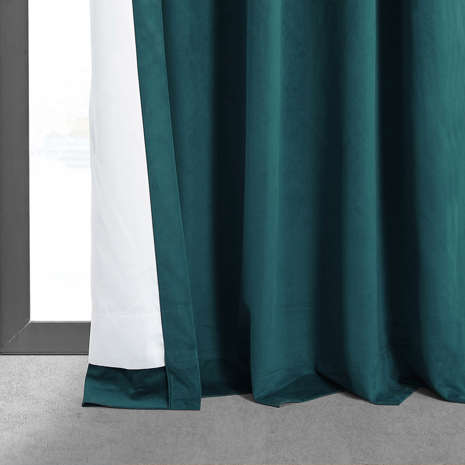 Signature Everglade Teal Blackout Velvet Curtain