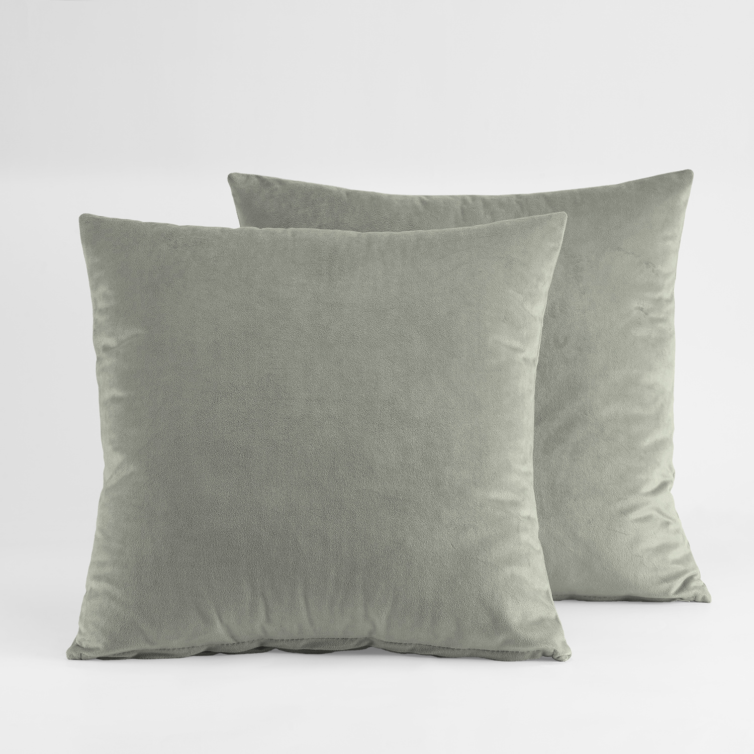 Signature Silver Grey Velvet Cushion Cover - Pair