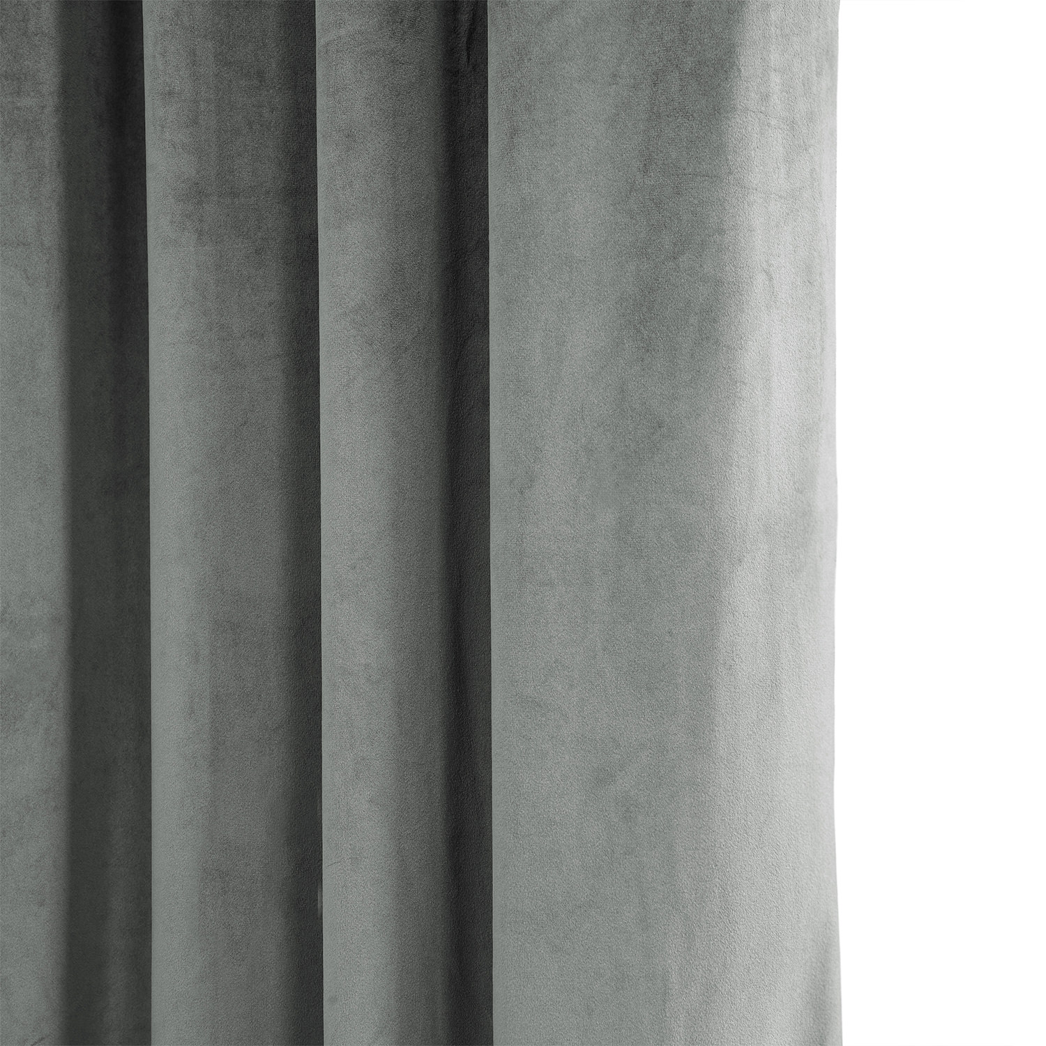 Signature Silver Grey Pleated Blackout Velvet Curtain