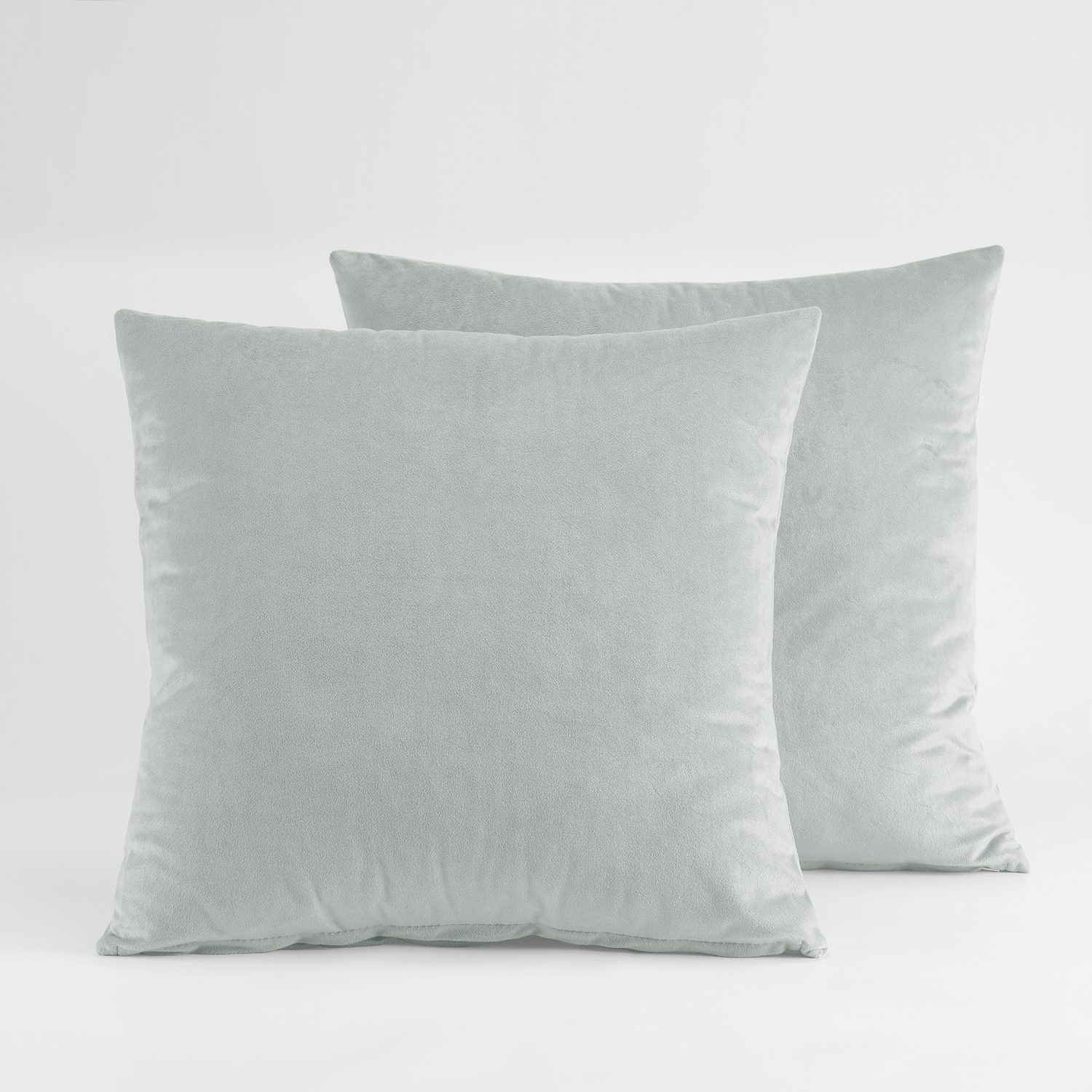 Signature Reflection Grey Velvet Cushion Cover - Pair