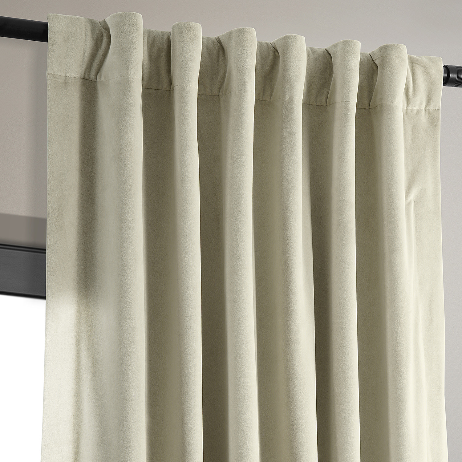 Signature Cool Beige Blackout Velvet Curtain