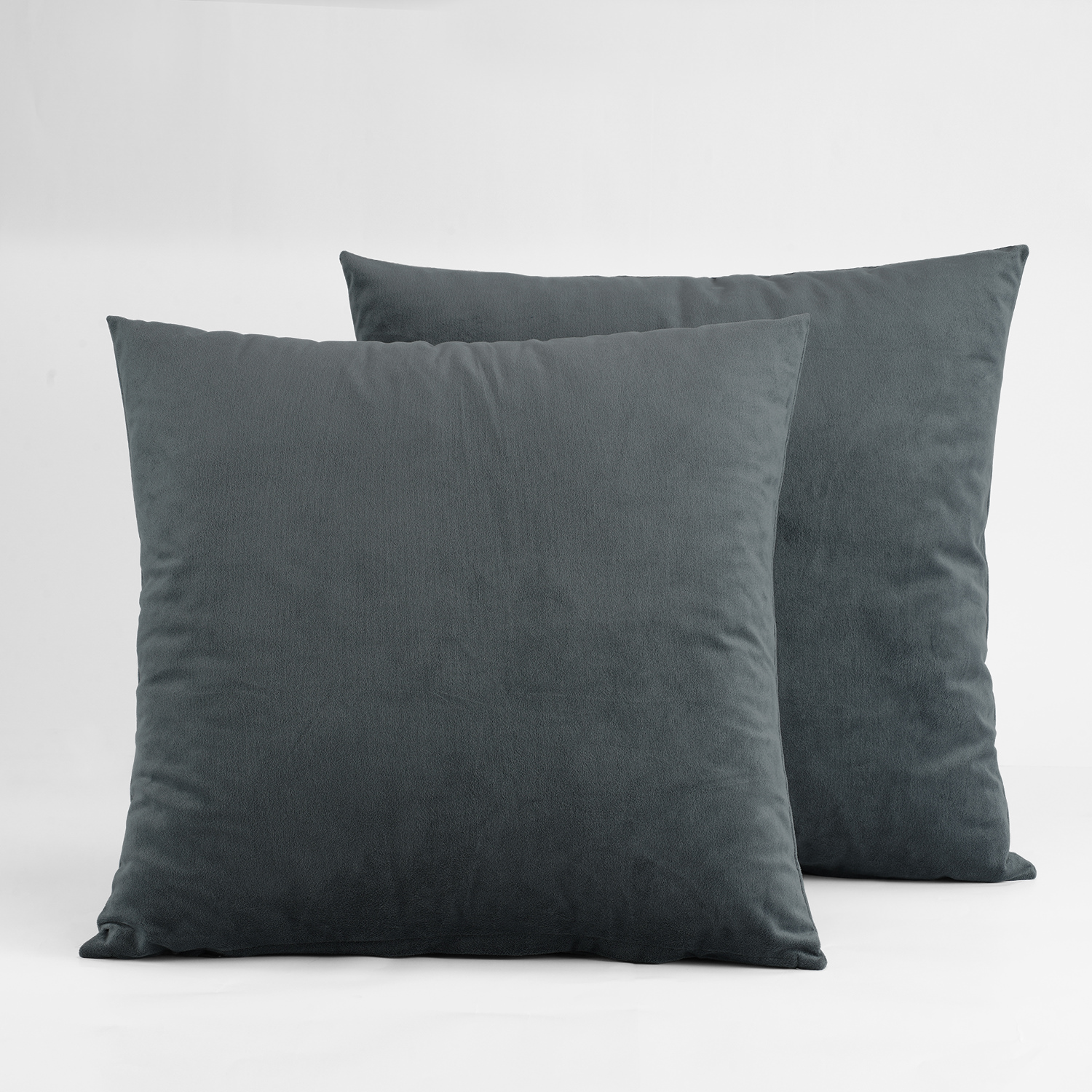 Signature Distance Blue Grey Velvet Cushion Cover - Pair