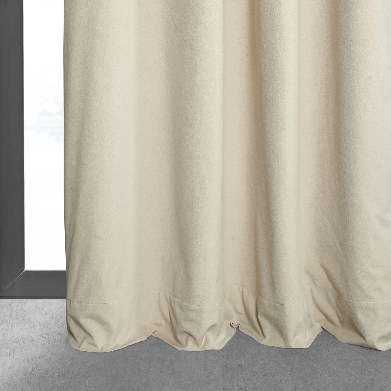 Signature Neutral Ground Grommet Blackout Velvet Curtain