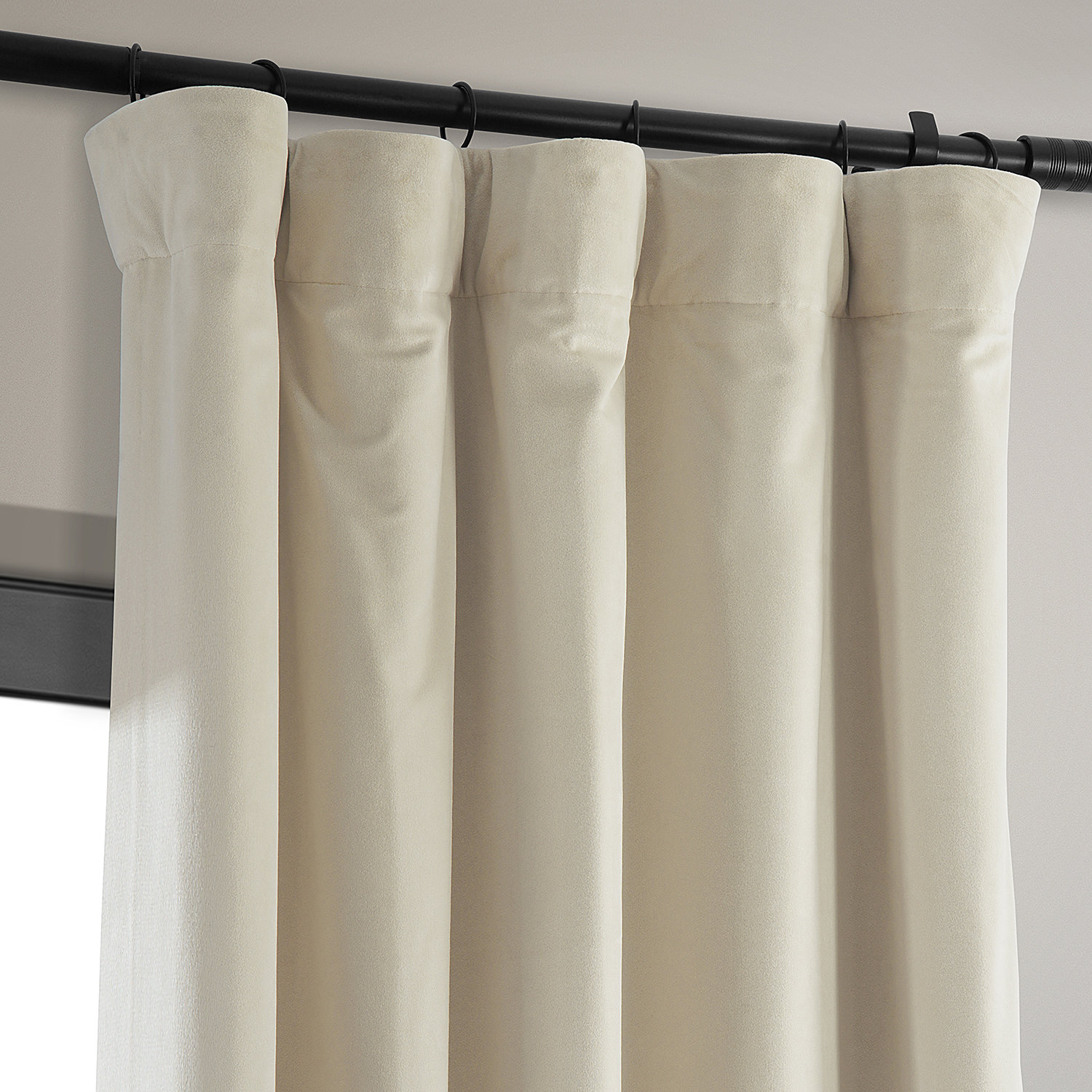 Signature Neutral Ground Blackout Velvet Curtain