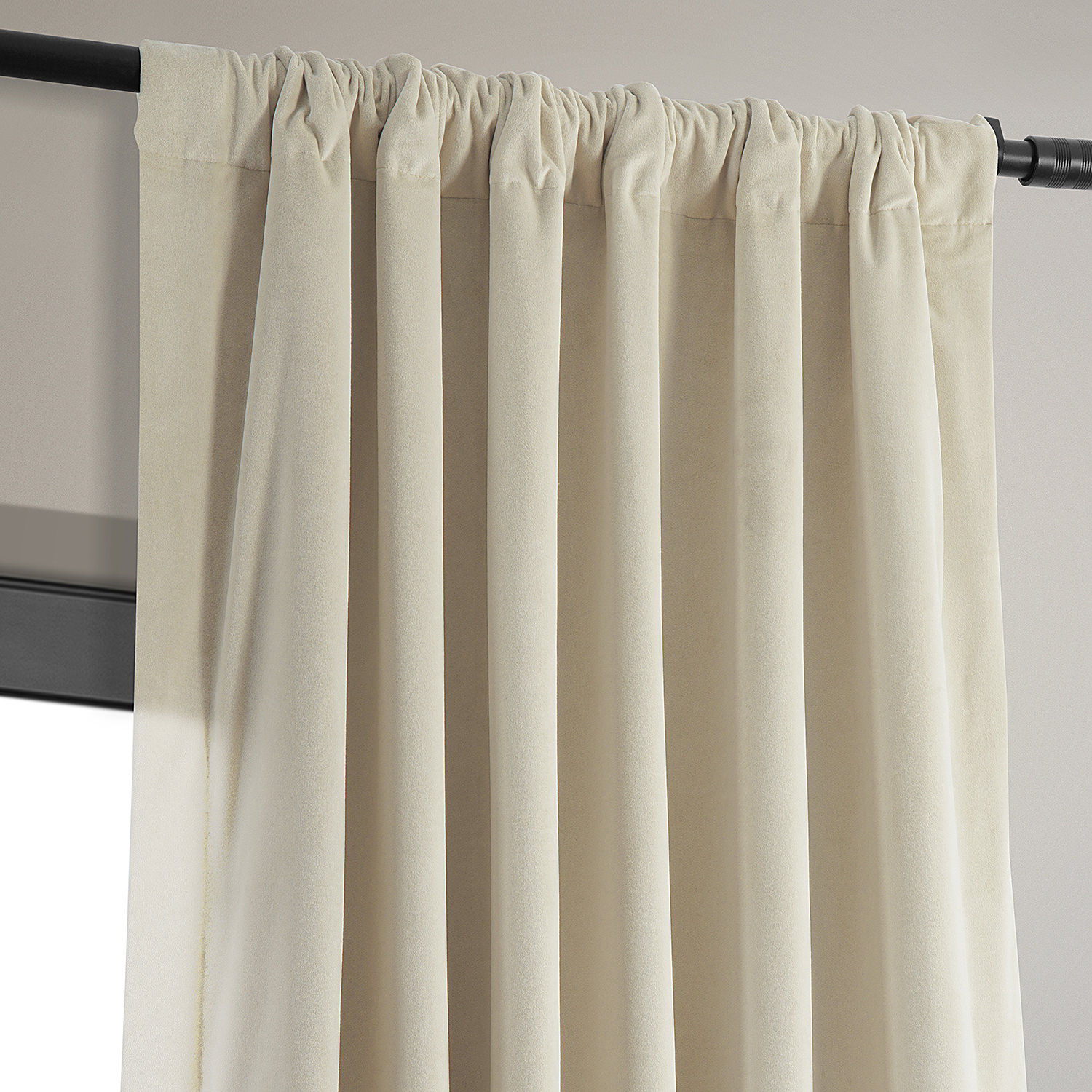 Signature Neutral Ground Blackout Velvet Curtain