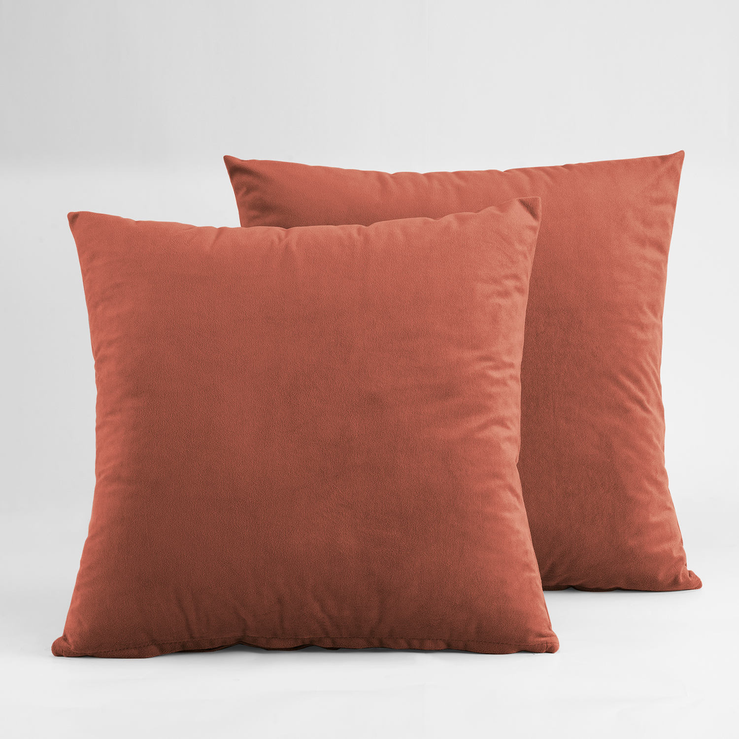 Signature Crimson Rust Velvet Cushion Cover - Pair