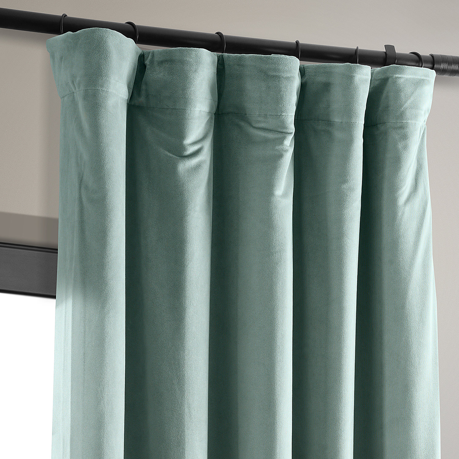 Signature Skylark Blue Blackout Velvet Curtain